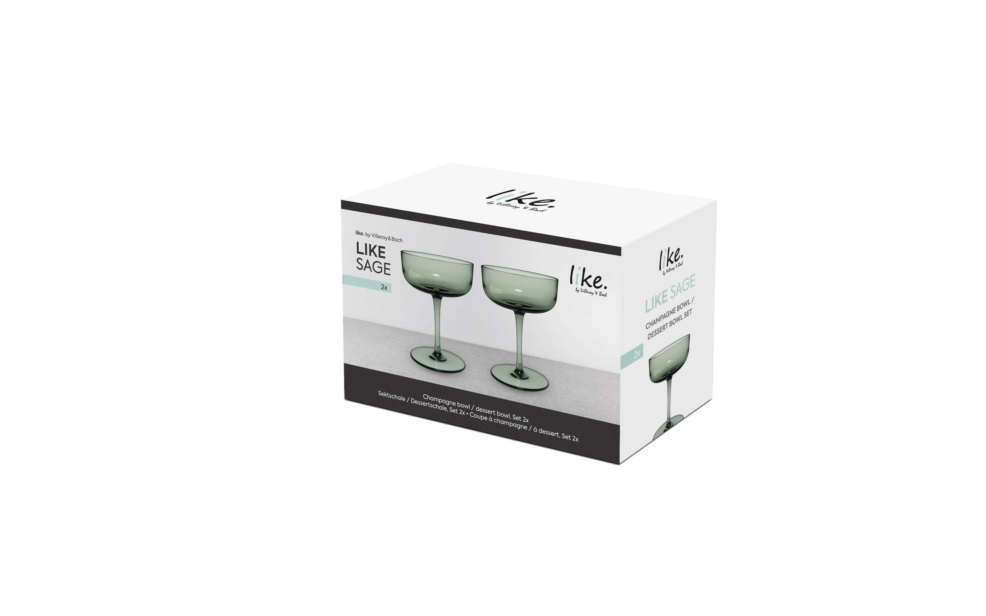 2er-Set Sekt-/Dessertschale sage, Like Saga, 120 ml