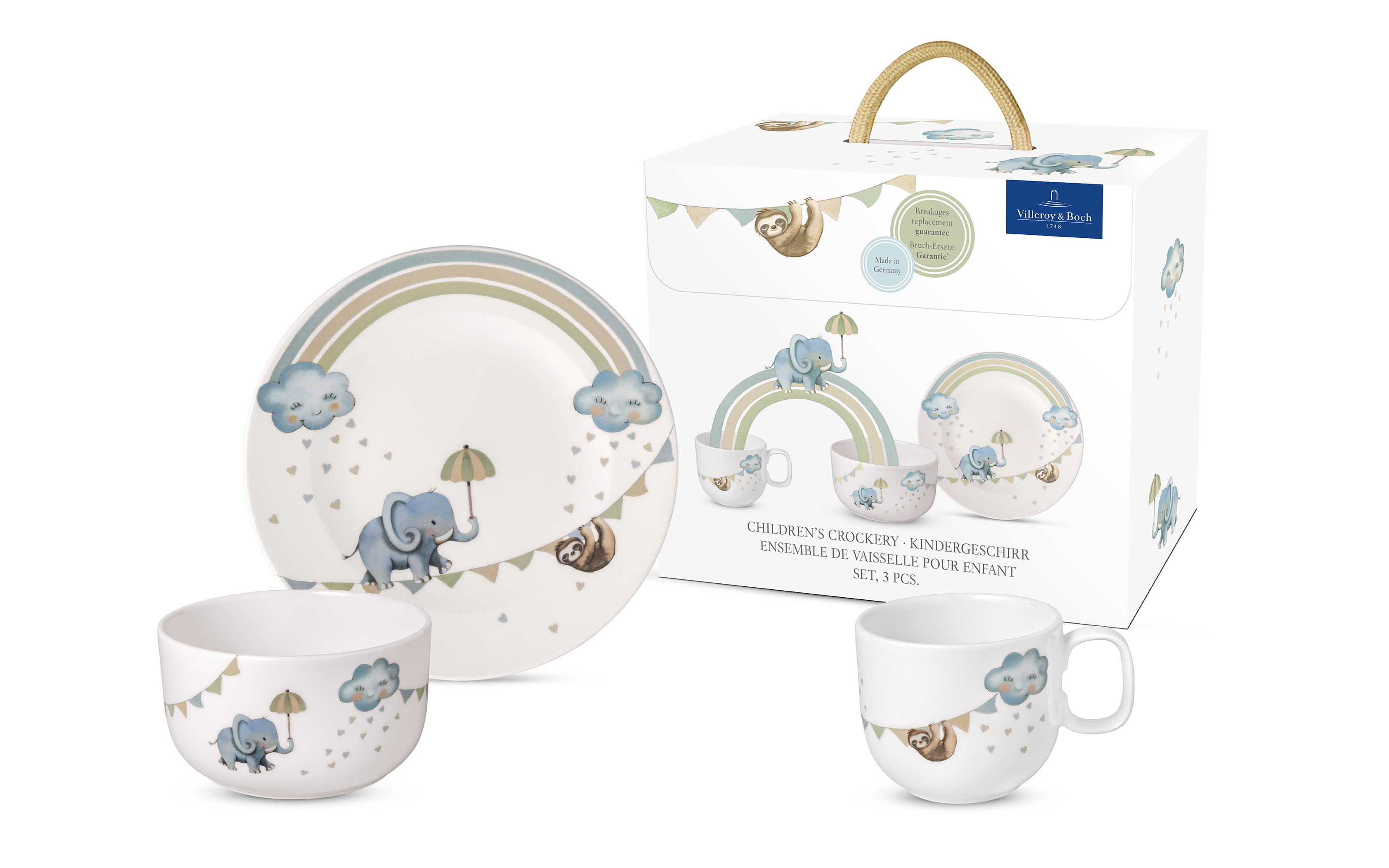 Kindergeschirr-Set Like an Elephant, 3-teilig