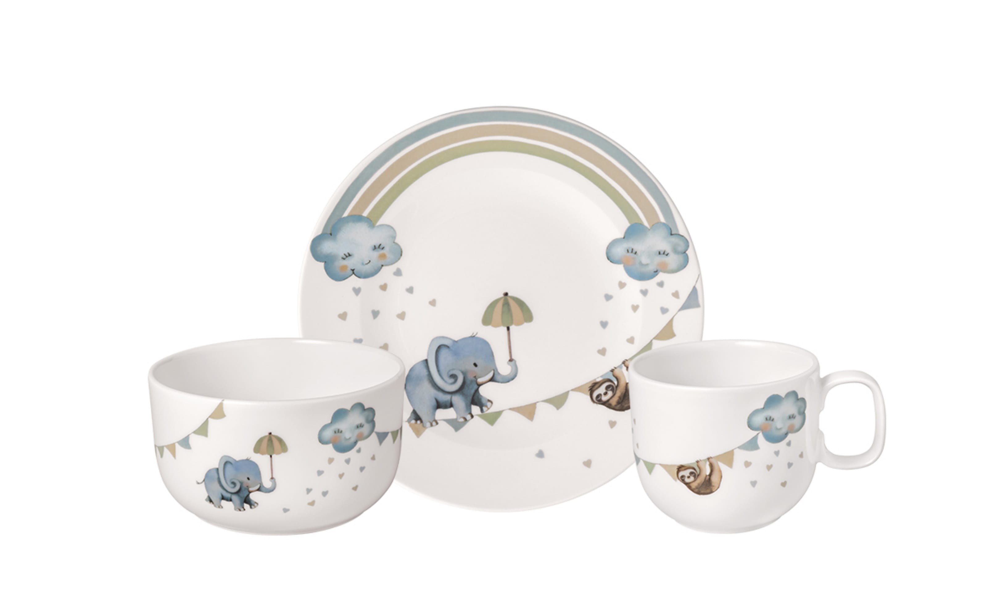 Kindergeschirr-Set Like an Elephant, 3-teilig