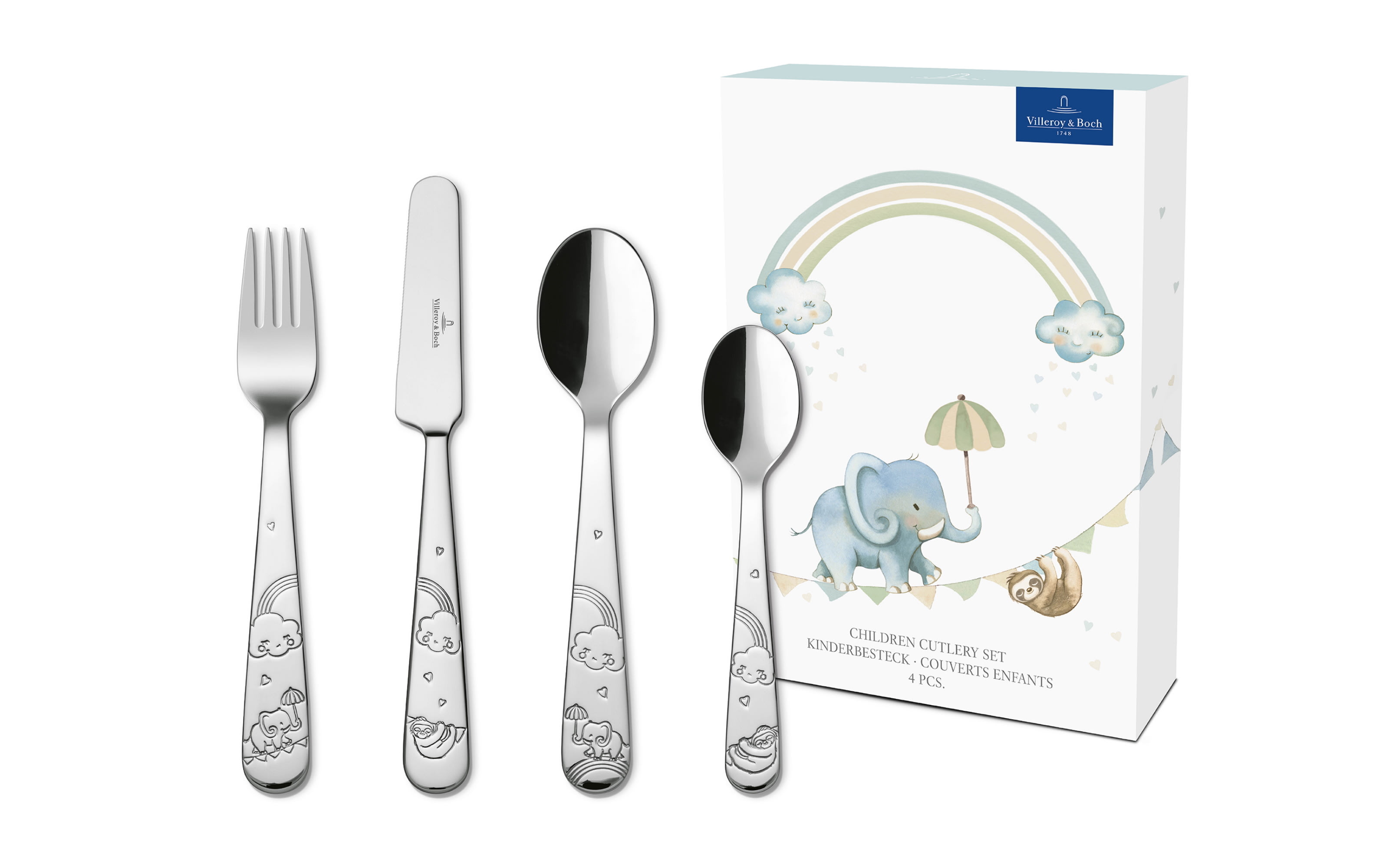 Kinderbesteck-Set Like an Elephant, 4-teilig