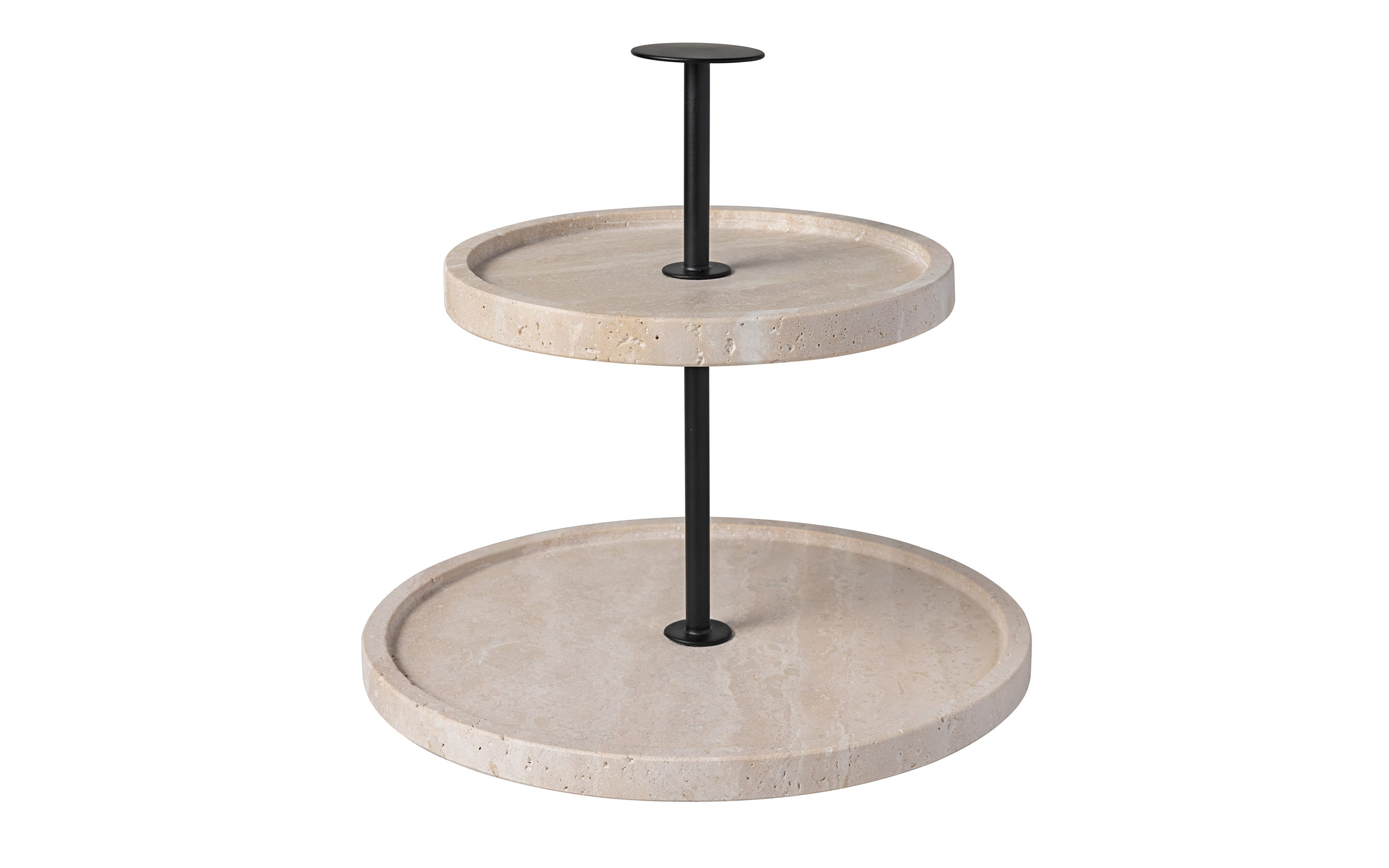 Etagere Manufacture Travertine, beige, 2-teilig