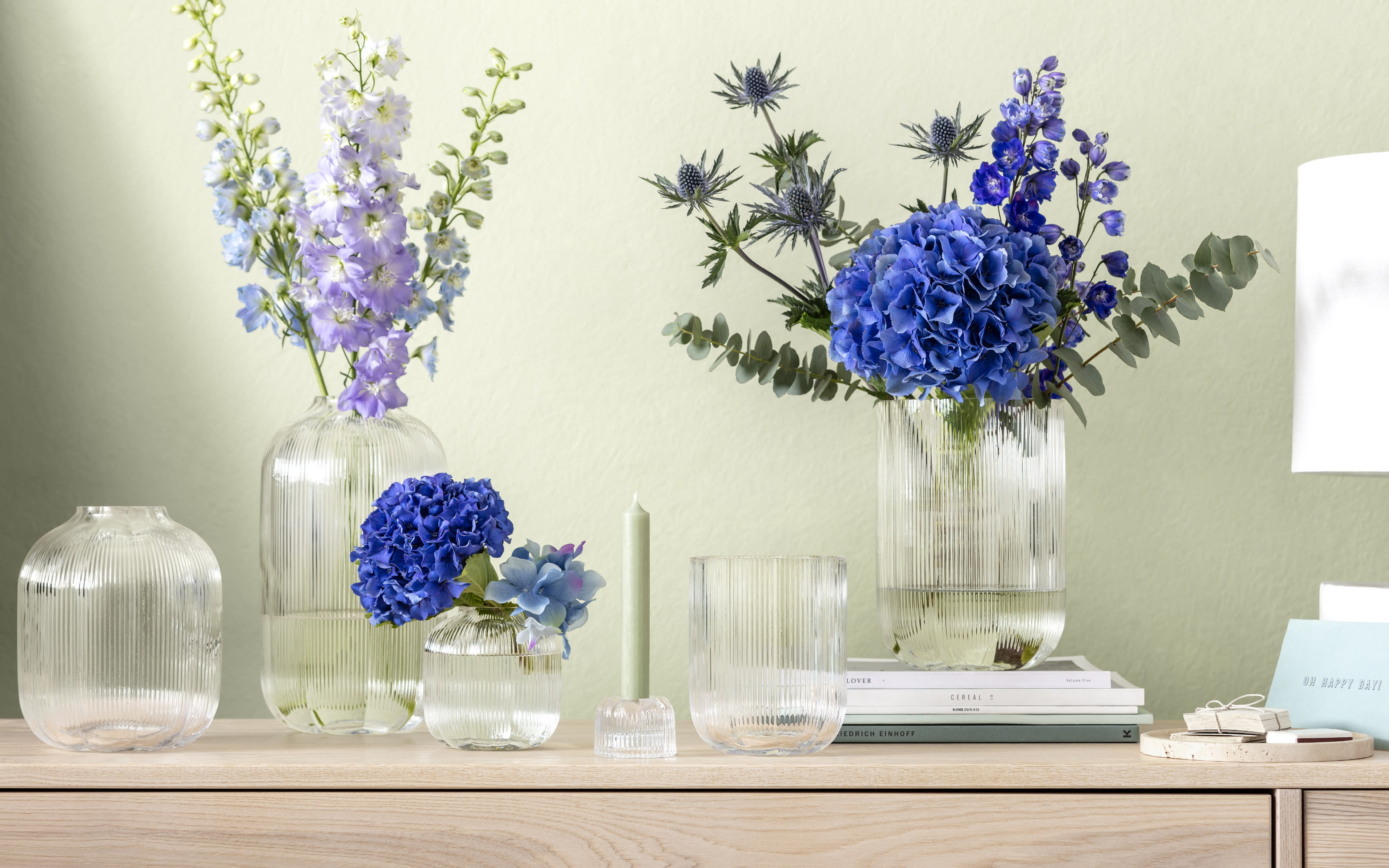 Vase Fleur, klar, 28 cm