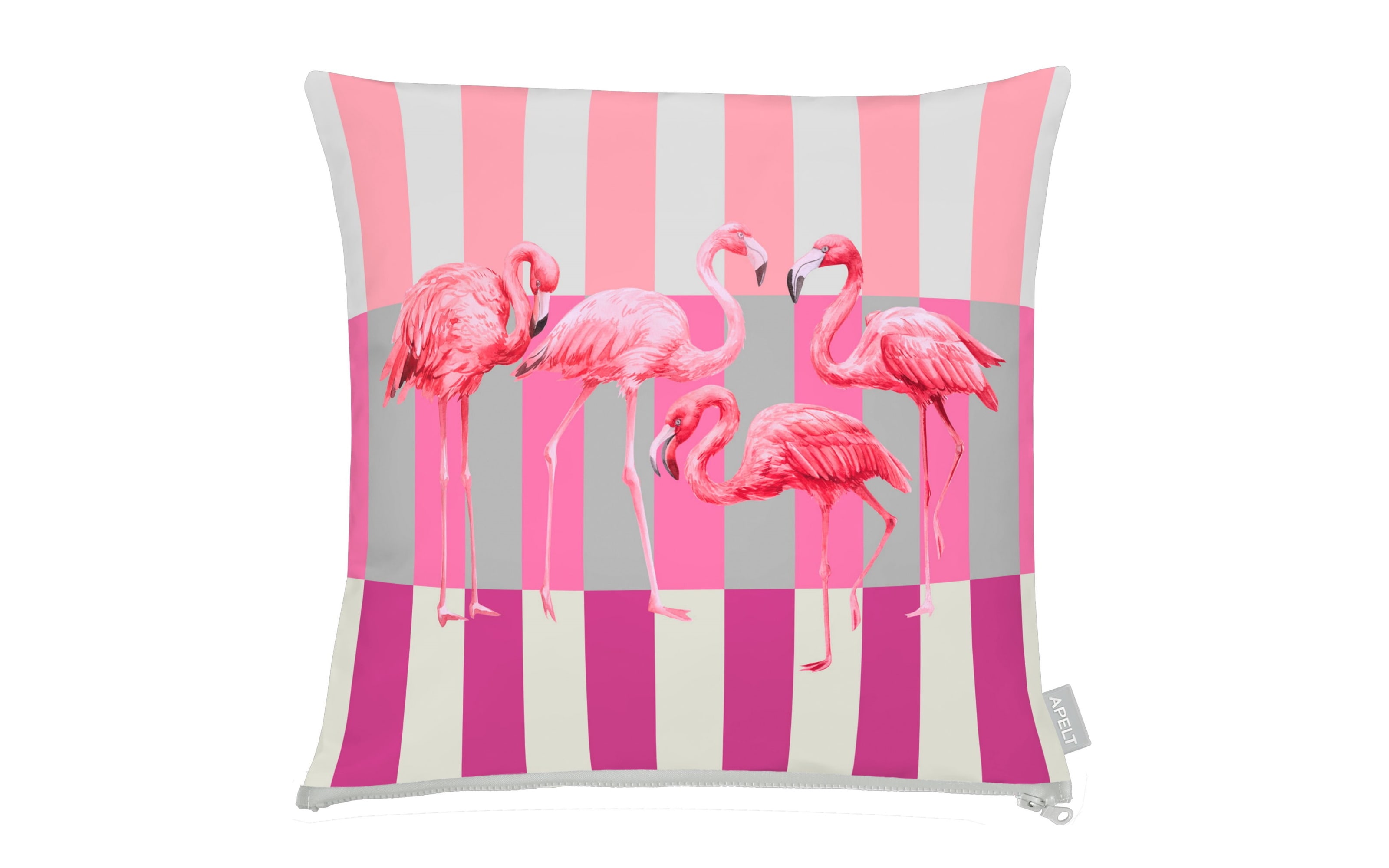 Kissenhülle Outdoor, Motiv Flamingo, pink, 49 x 49 cm