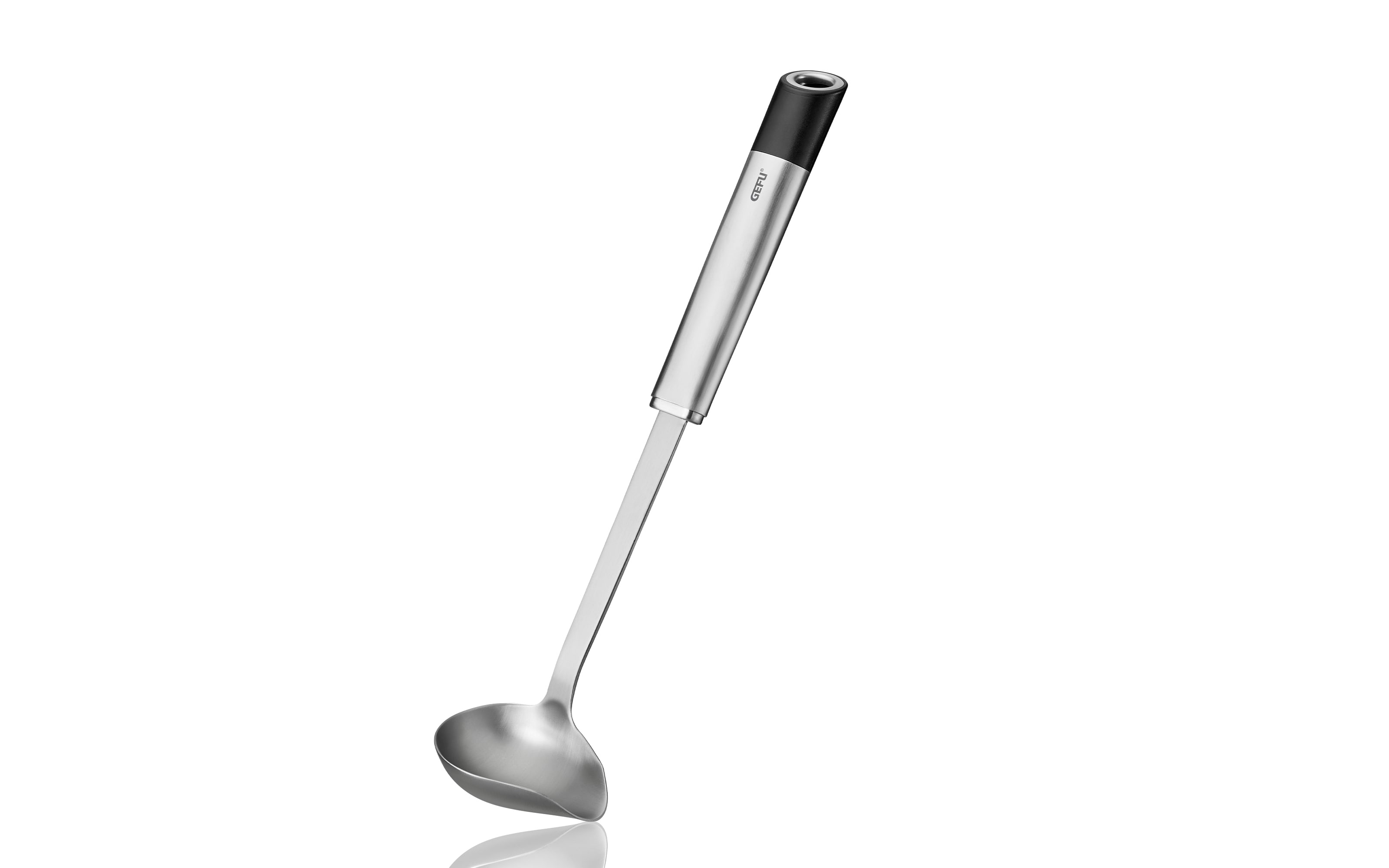 Saucenlöffel Primeline, schwarz, silber, 30 cm