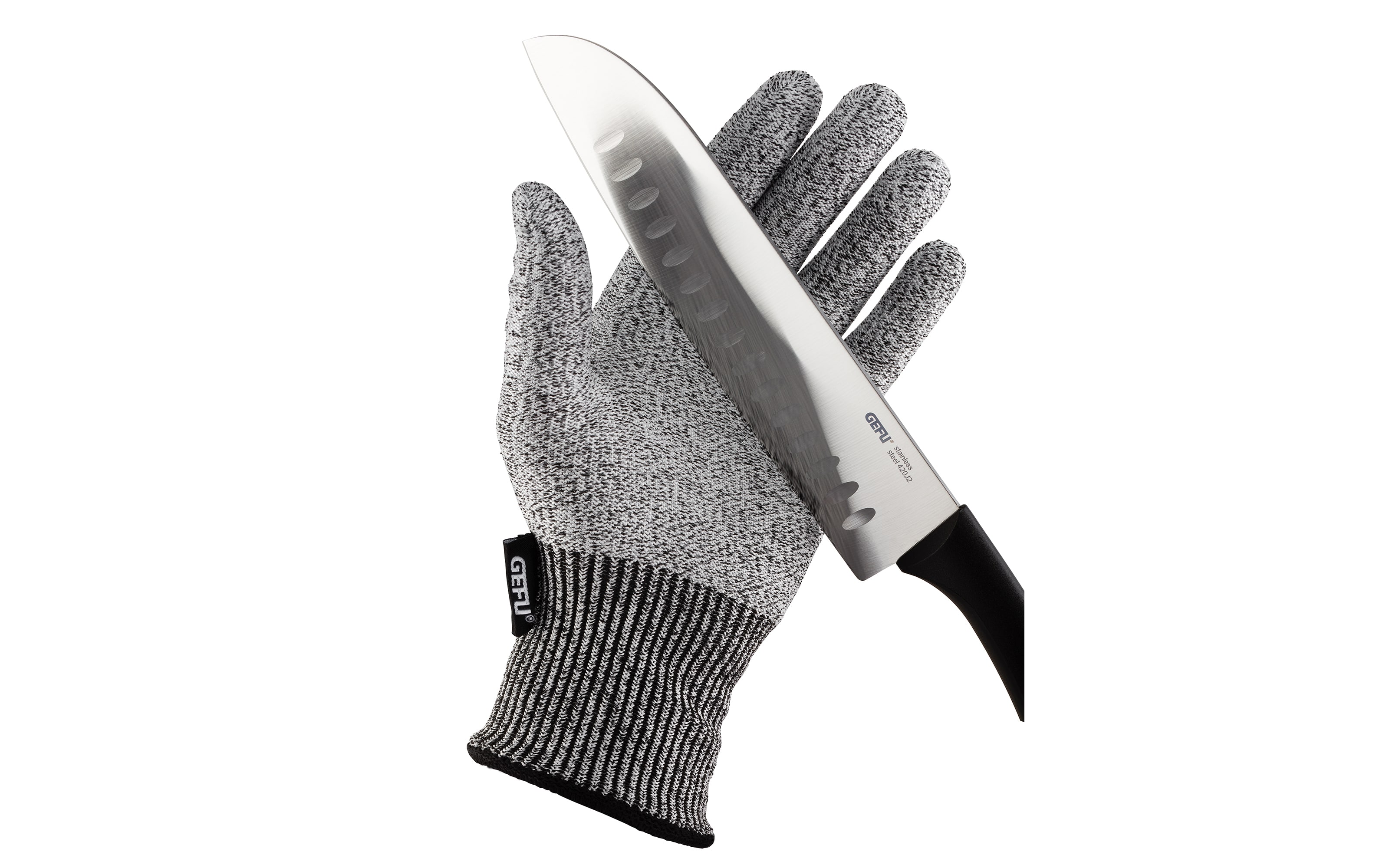Schnittschutzhandschuh Securo, schwarz, grau