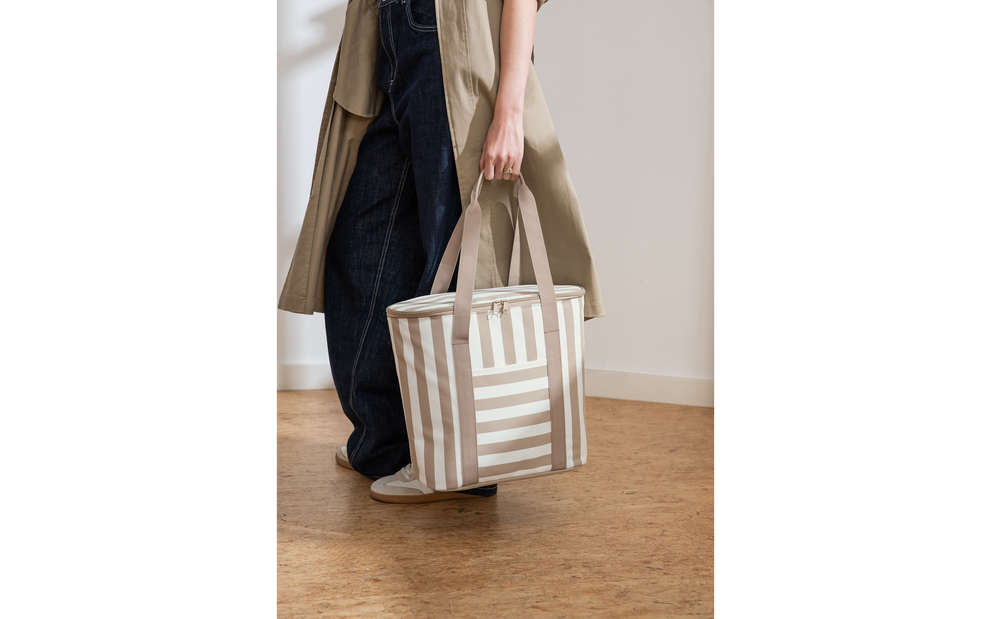 thermoshopper, braun/weiß, 38 x 35 cm 
