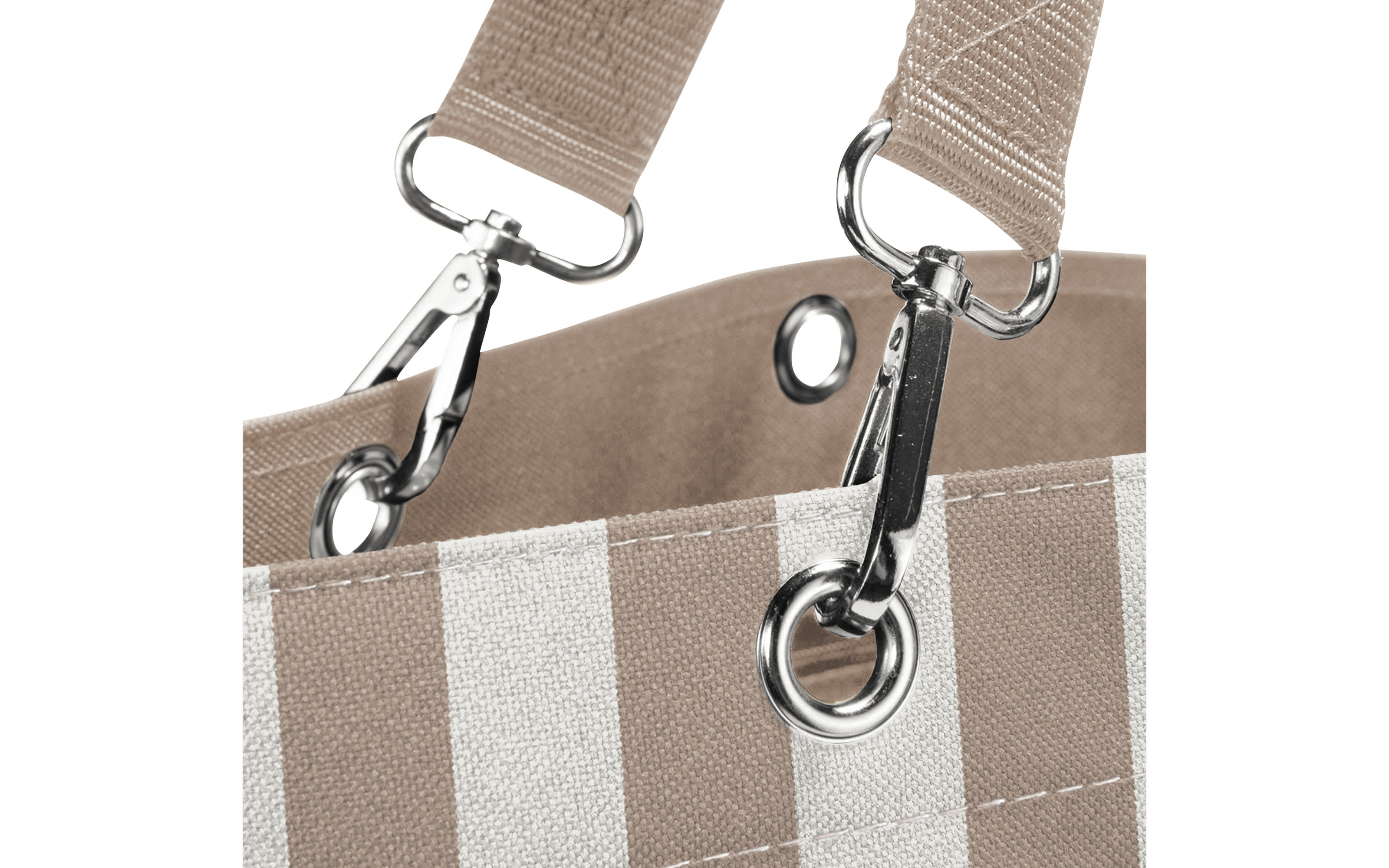 XL Shopper, beige/weiß, 68 x 45,5 cm