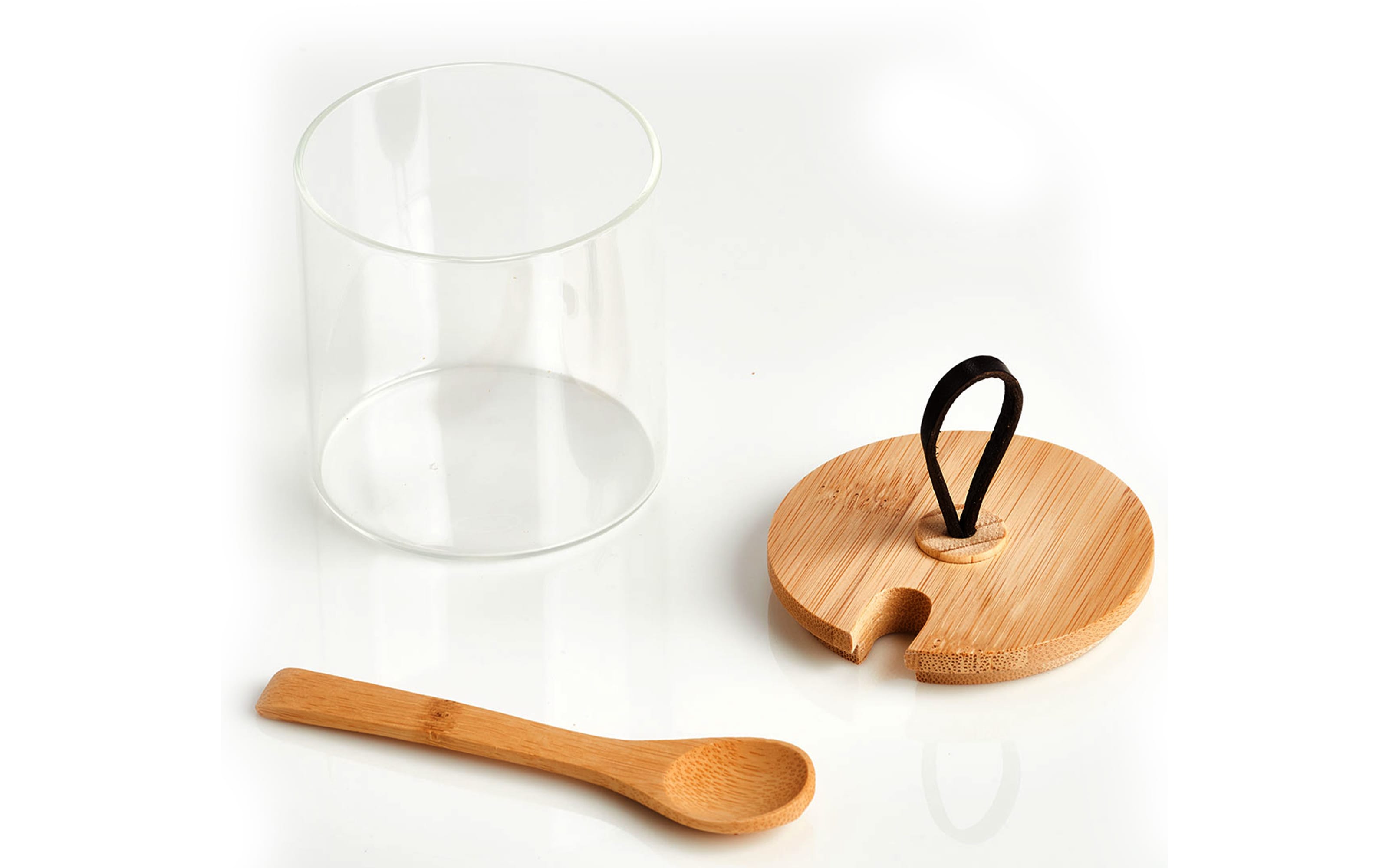 Vorratsglas mit Bambusdeckel, 8 cm