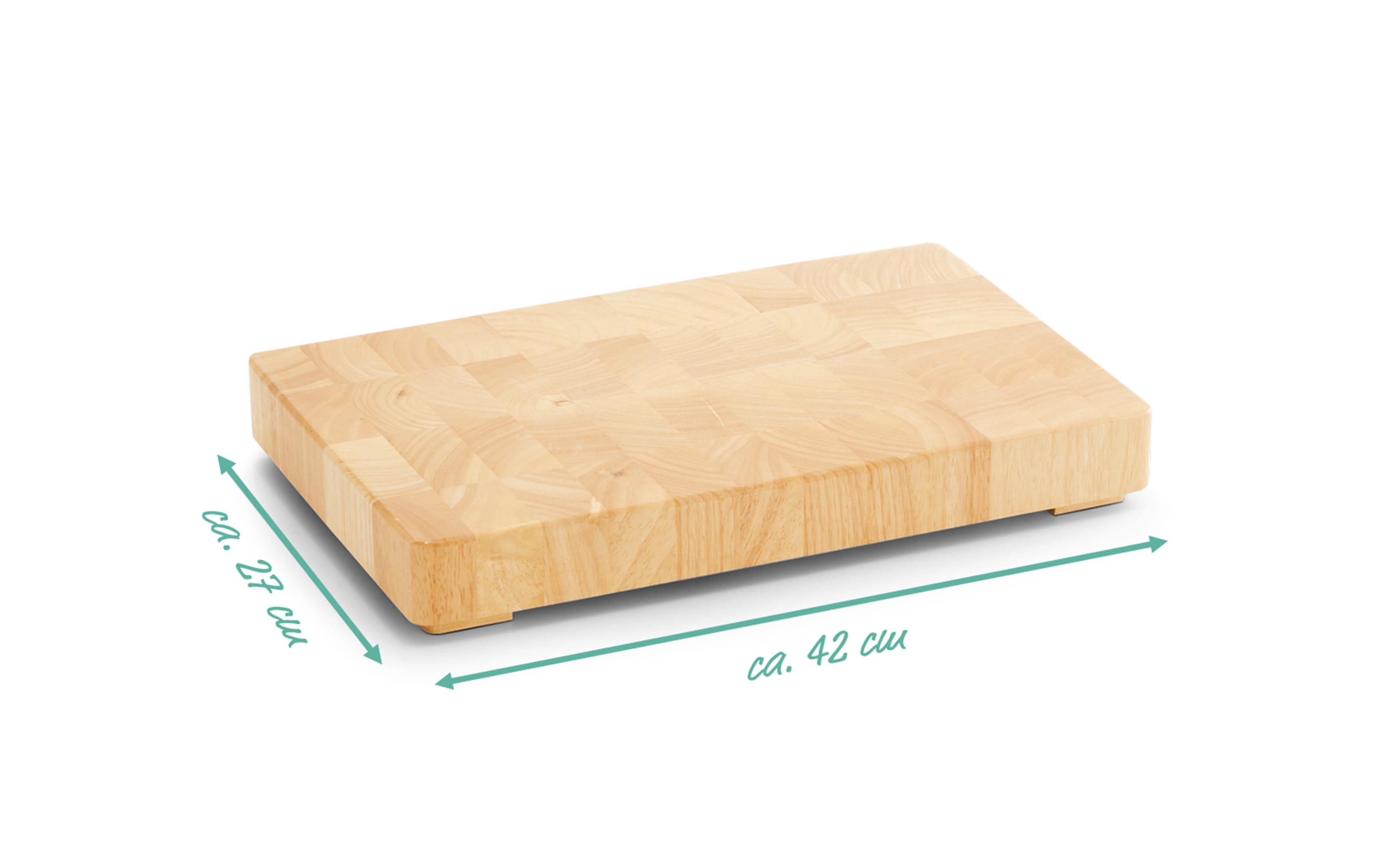 Hackblock Gummibaum, hellbraun, 42 x 27 cm