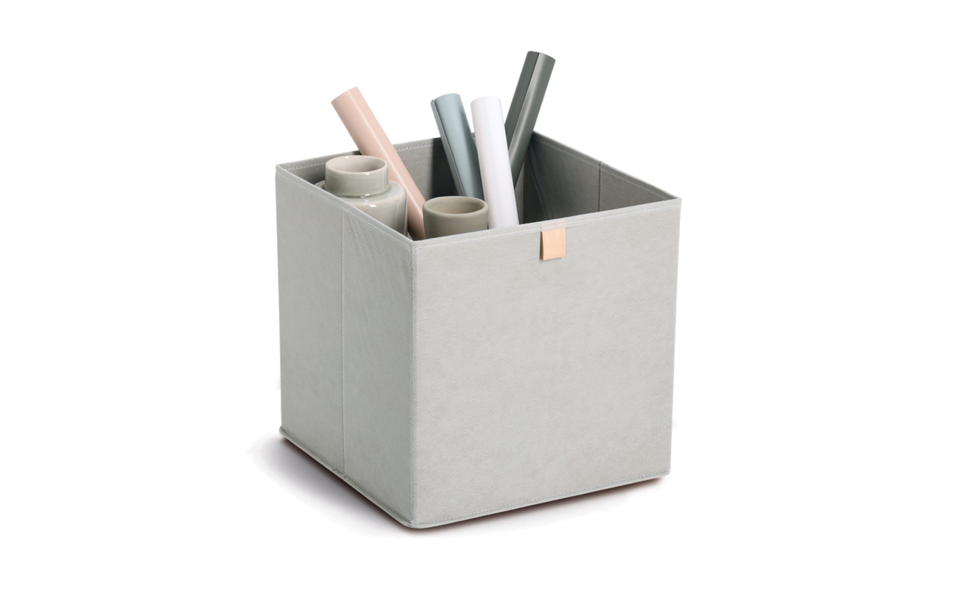 Aufbewahrungsbox Vlies, grau, 32 x 32 cm