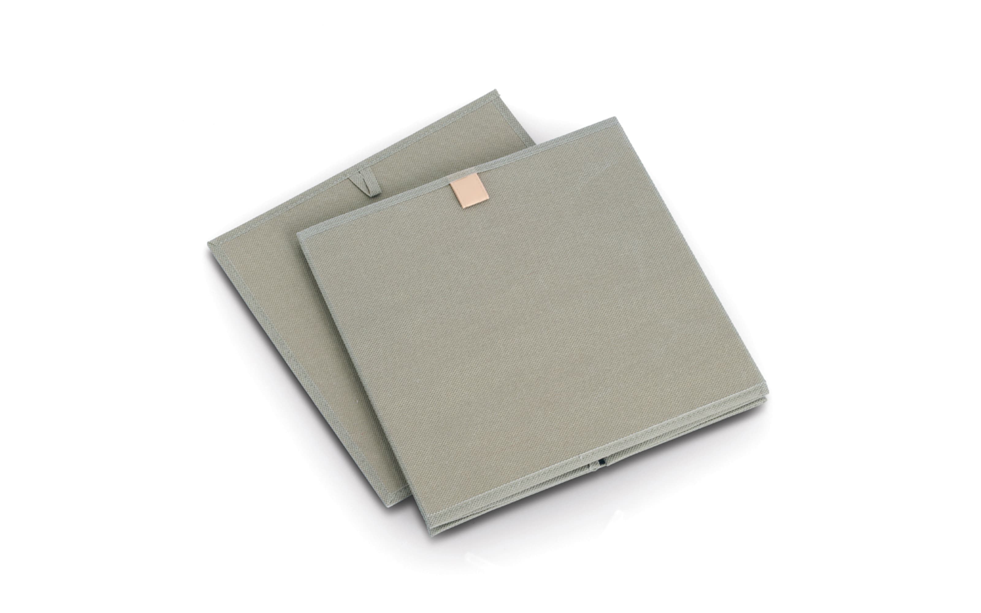 Aufbewahrungsbox Vlies, khaki, 32 x 32 cm