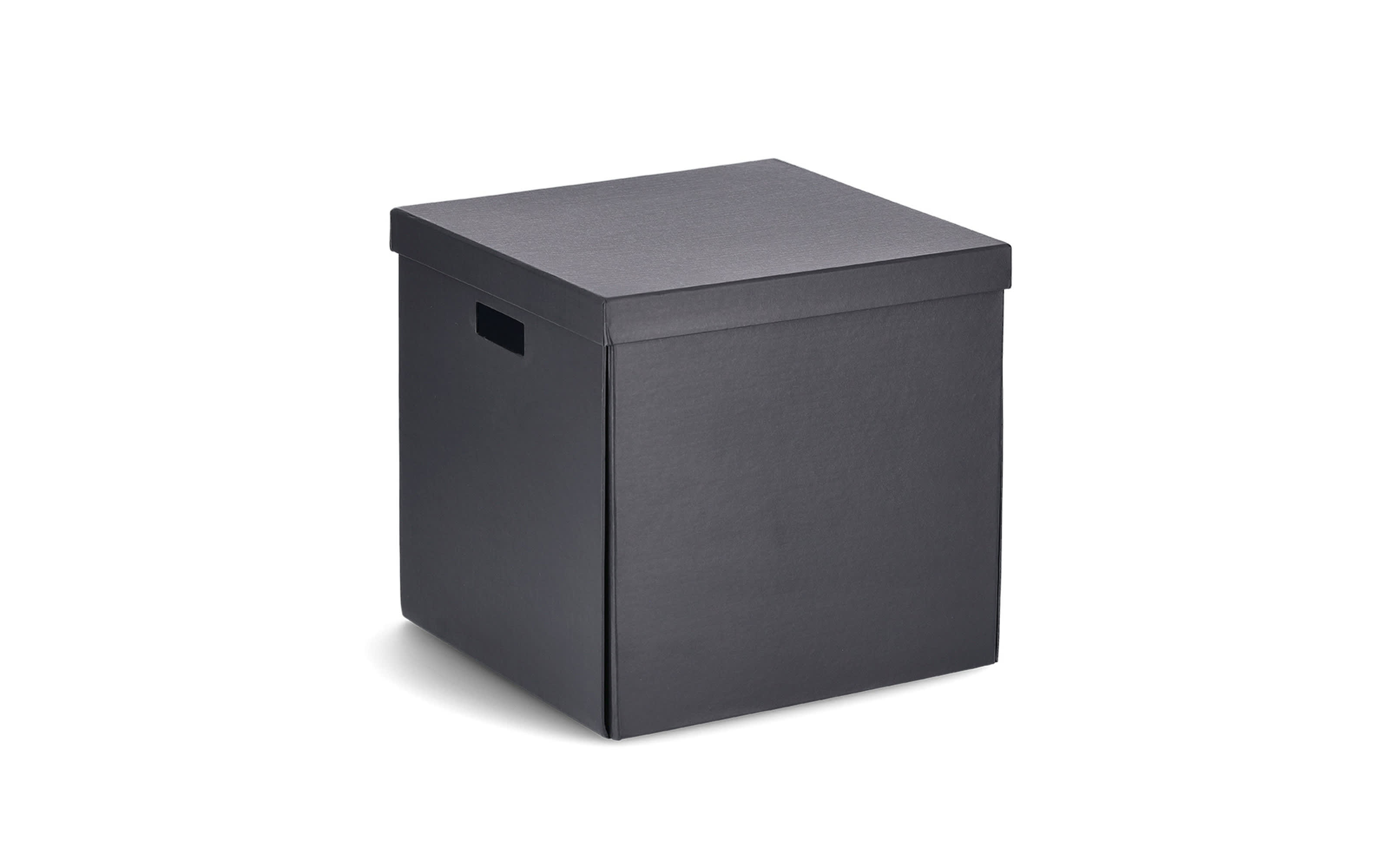 Aufbewahrungsbox, schwarz, 32 x 32 cm
