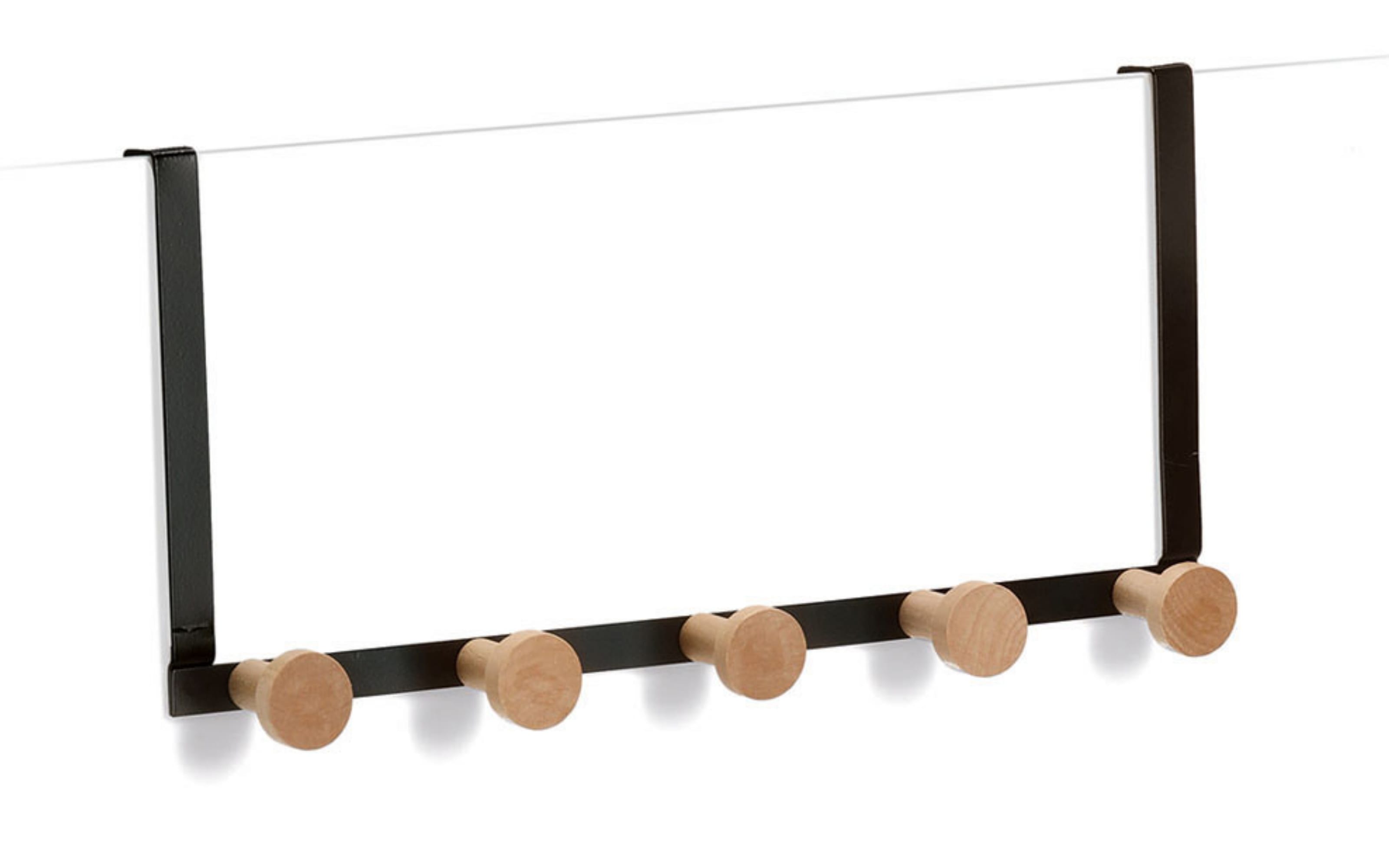 Türhänger, Holz/schwarz, 37,5 x 8 cm