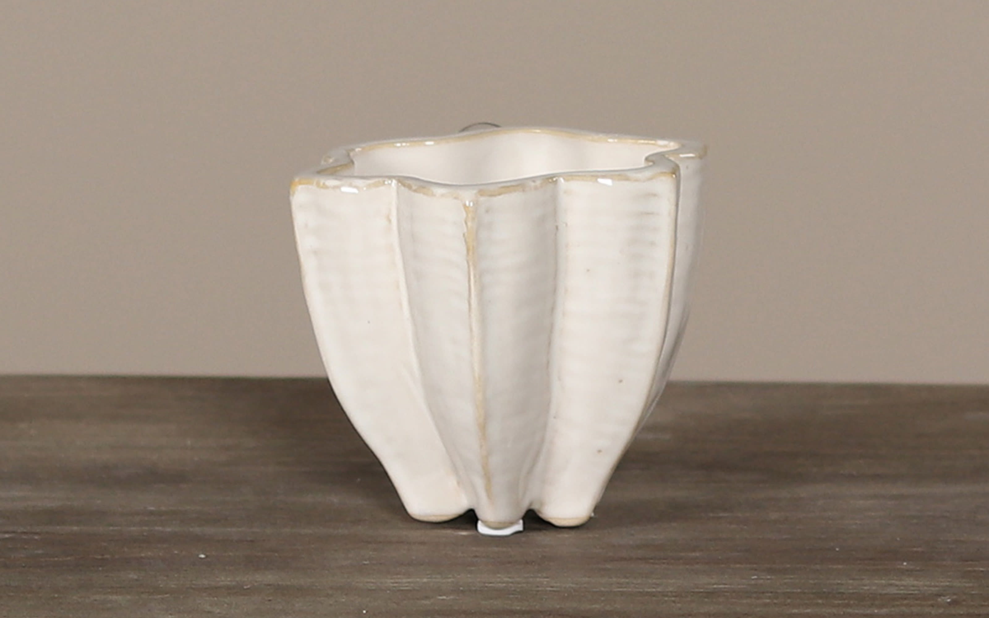 Keramik Vase in weiß, 8 cm