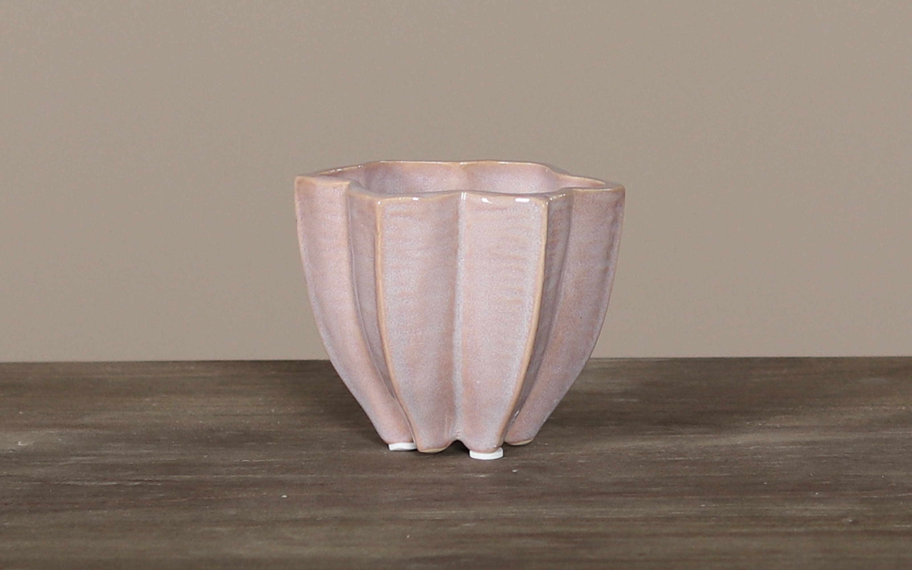 Keramik Vase in pink, 8 cm