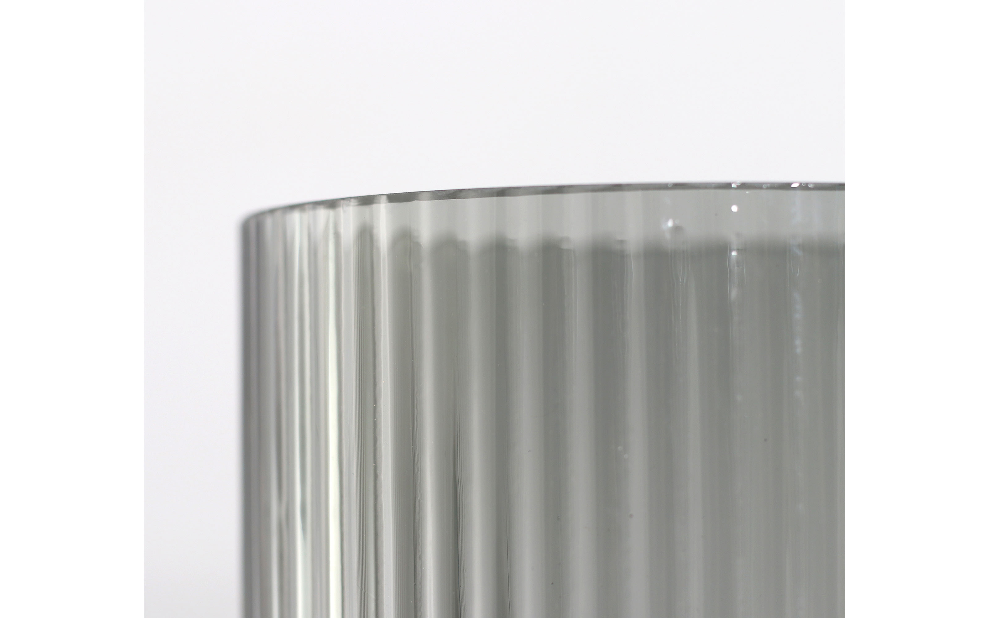 Glasvase/Windlicht, grau/braun, 12 x 31 cm