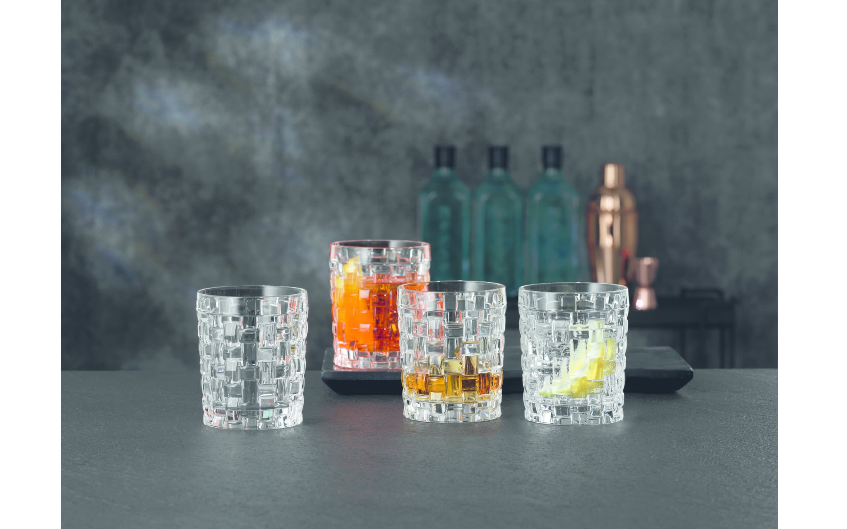 Whiskybecher Bossa Nova aus Glas, 4-er Set