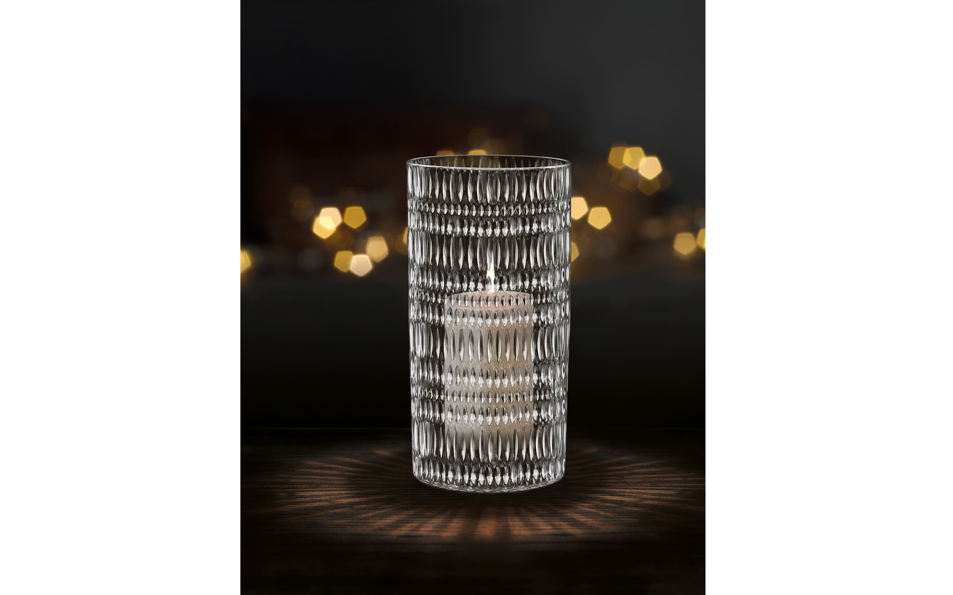 Vase/Windlicht Ethno, klar, 23 cm