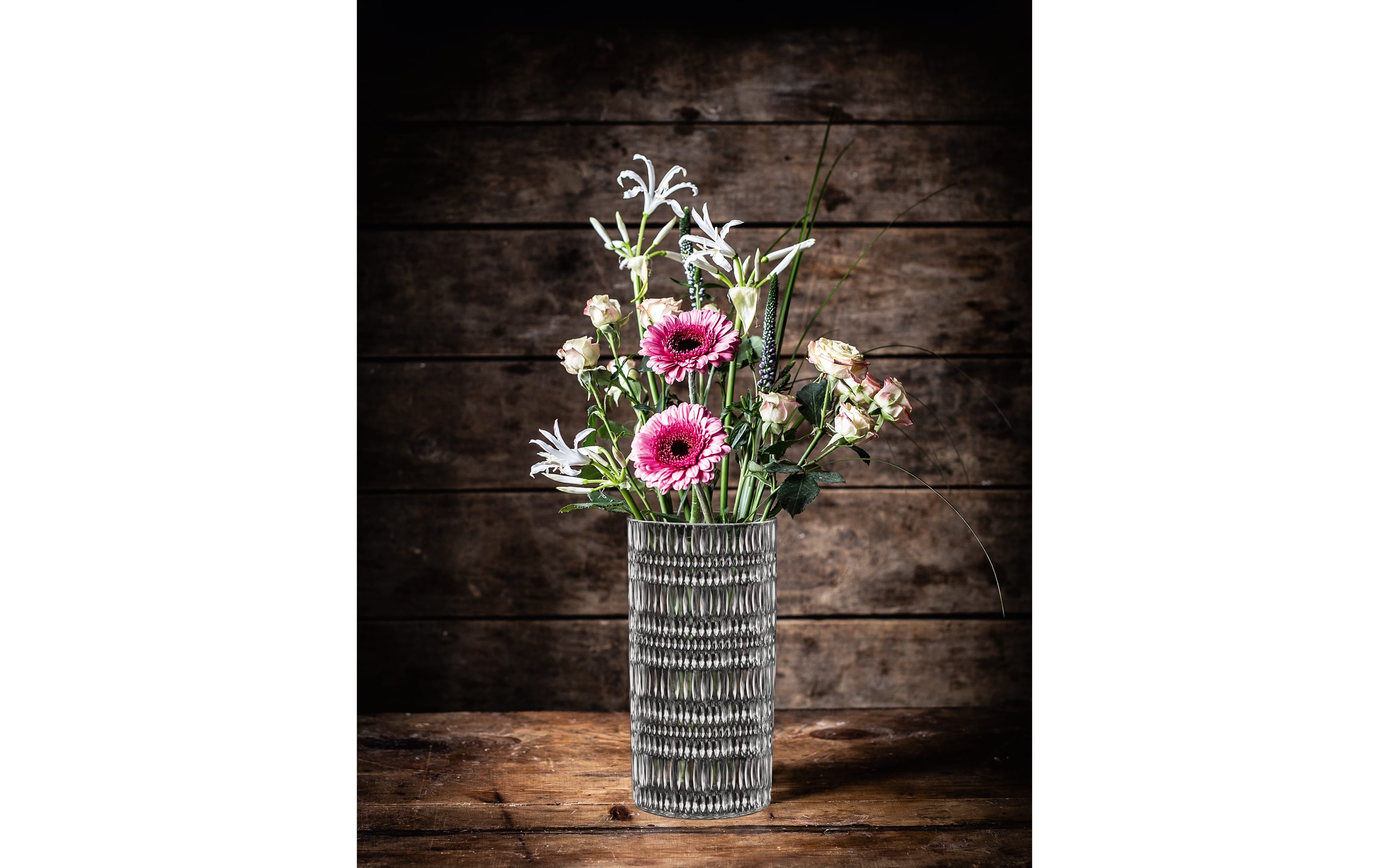 Vase/Windlicht Ethno, klar, 28 cm