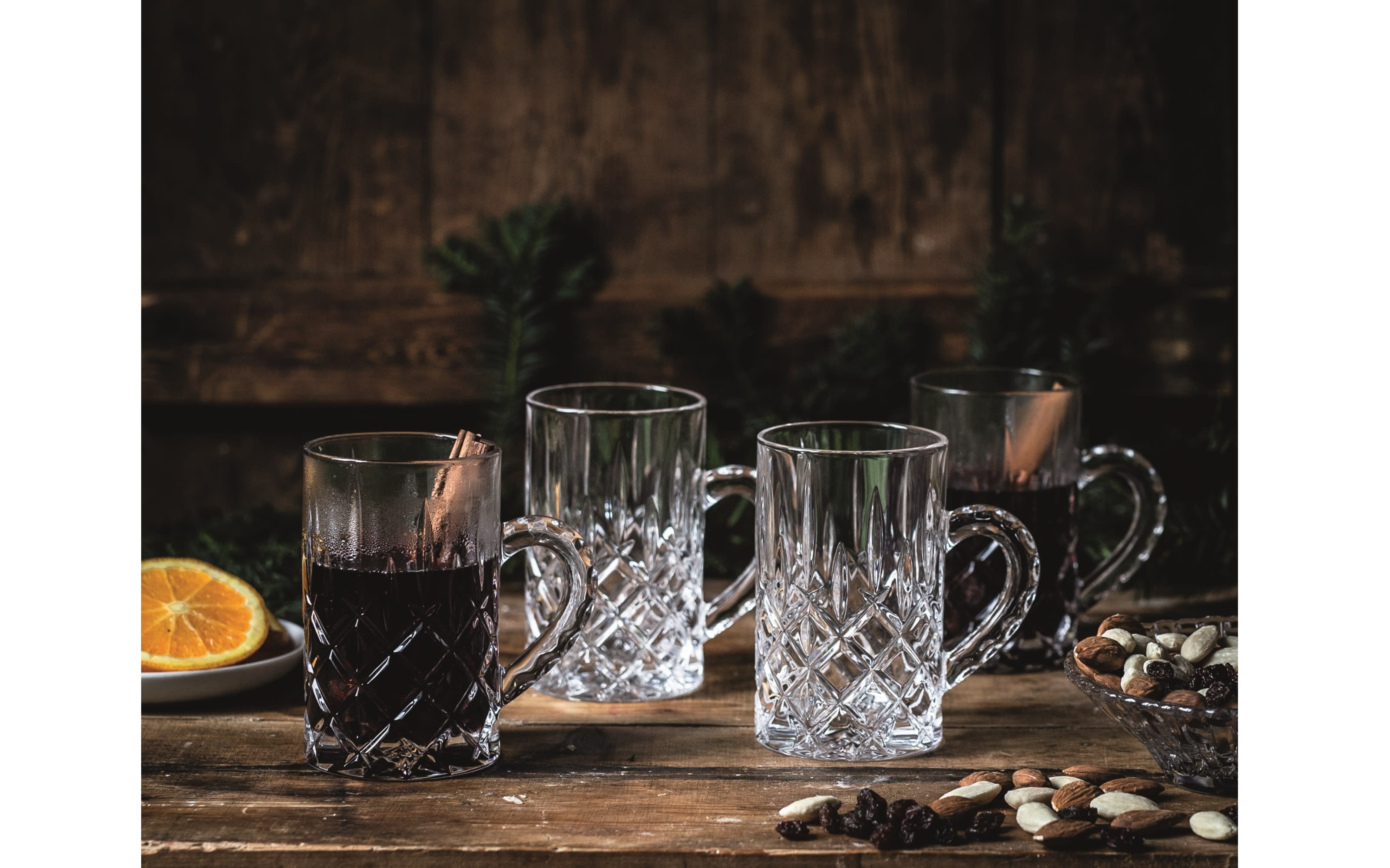 Glühwein Glas für Heißgetränke, 4er-Set