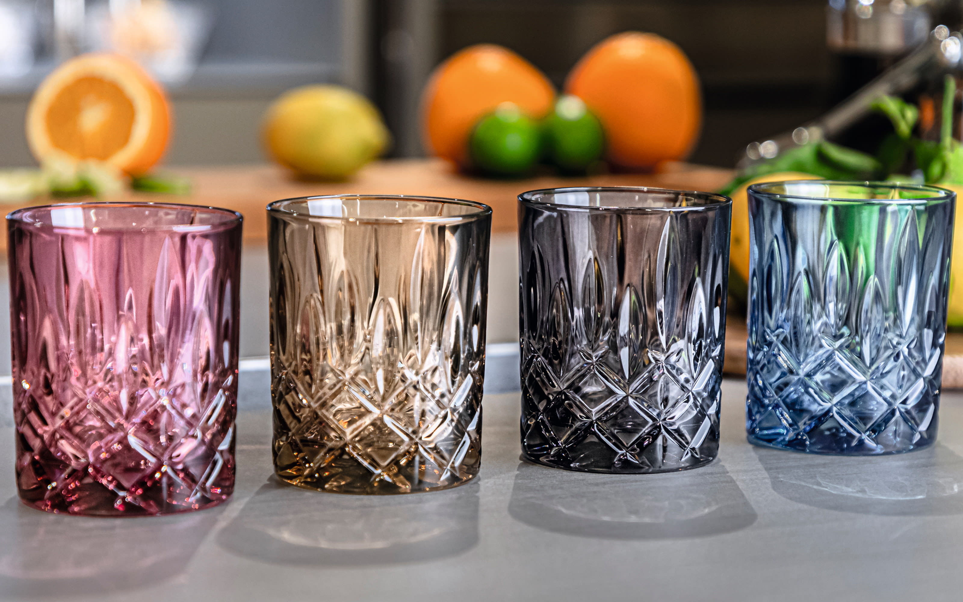 Whiskybecher Noblesse in taupe, 2-teilig