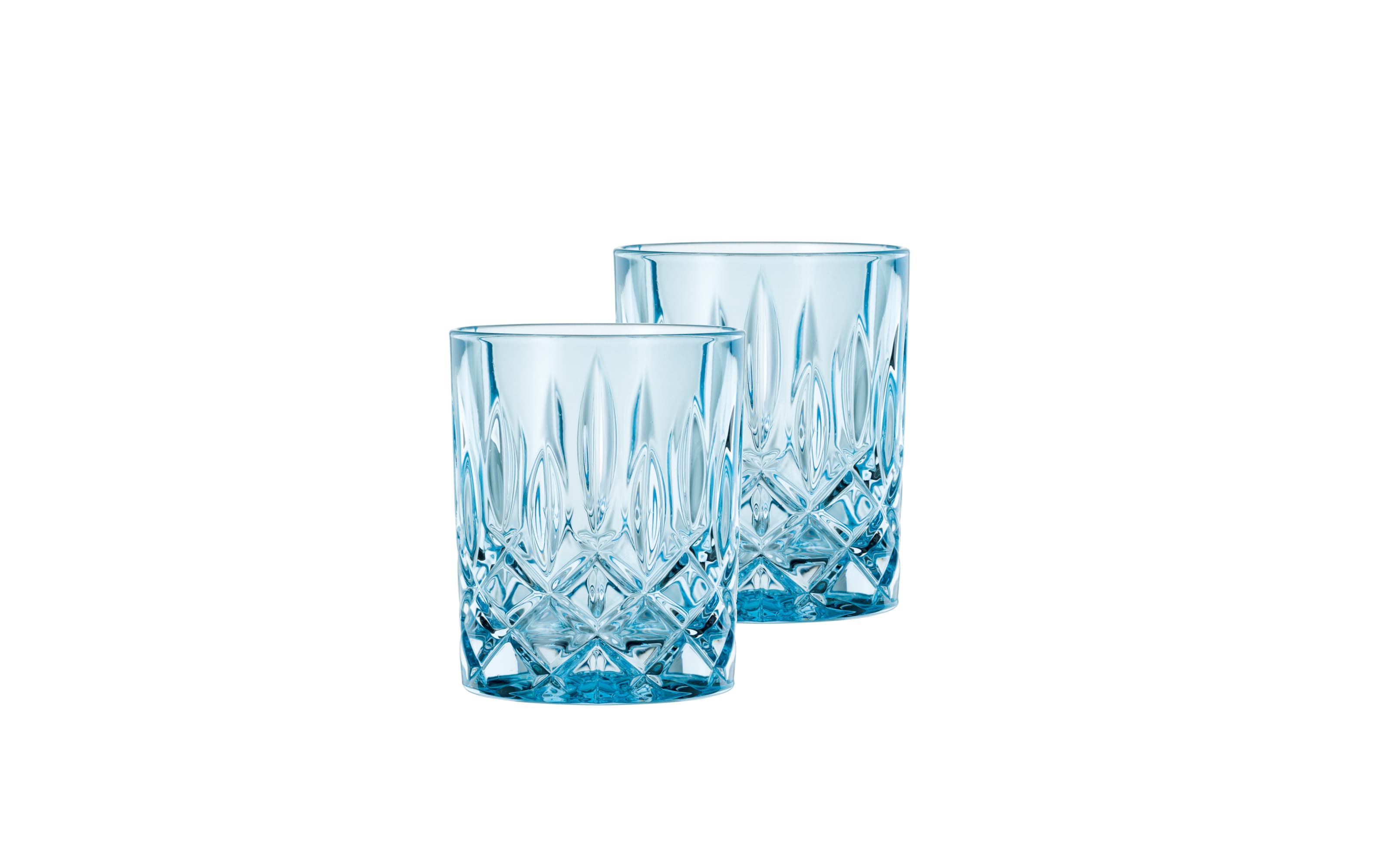 Whiskybecher Noblesse farbig in aqua, 2-teilig