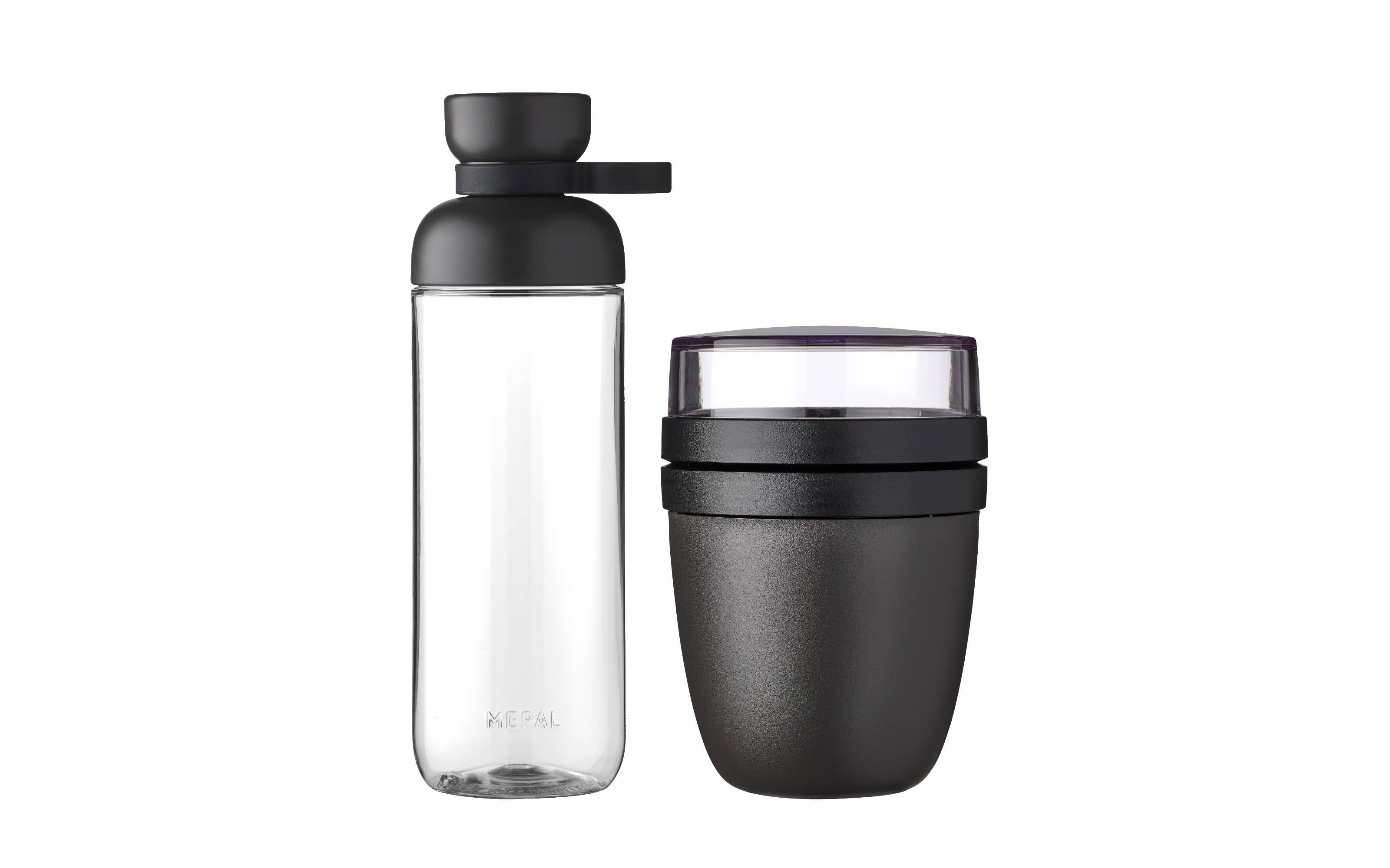 Lunchpot Ellipse/Trinkflasche Vita, Nordic black, 2-teilig