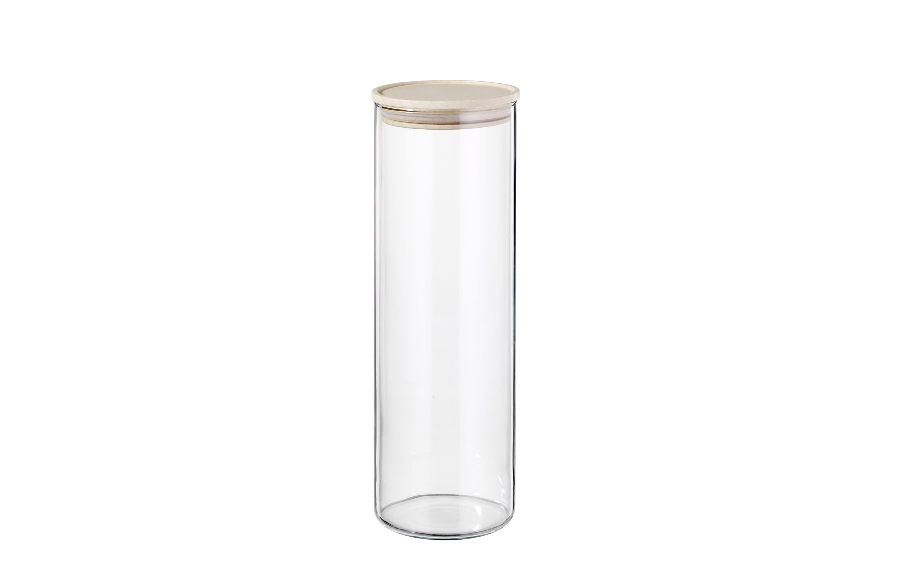 Vorratsglas mit Buchenholz-Deckel, 2 l