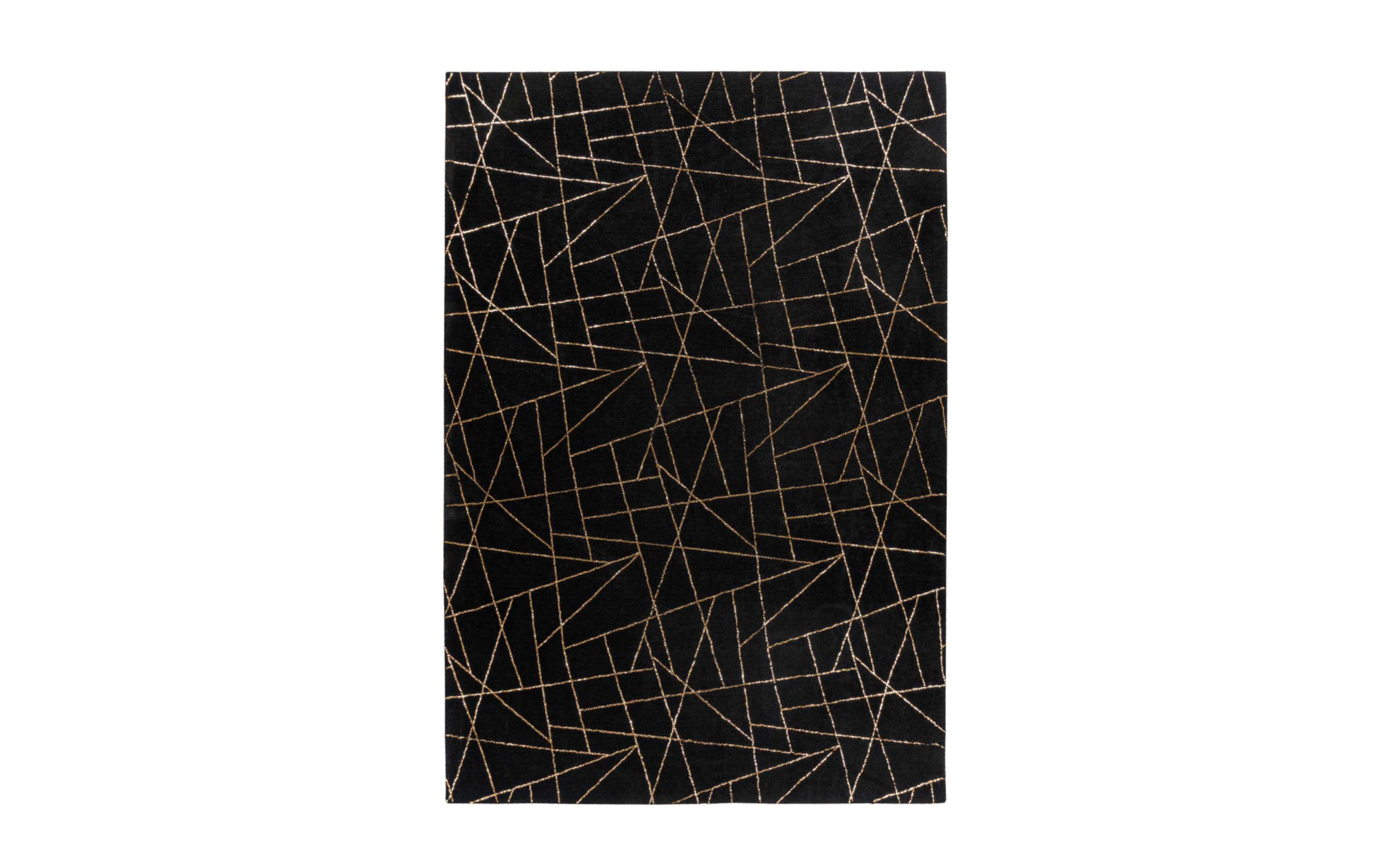 Teppich Bijou 125 in schwarz/gold, ca. 80 x 150 cm