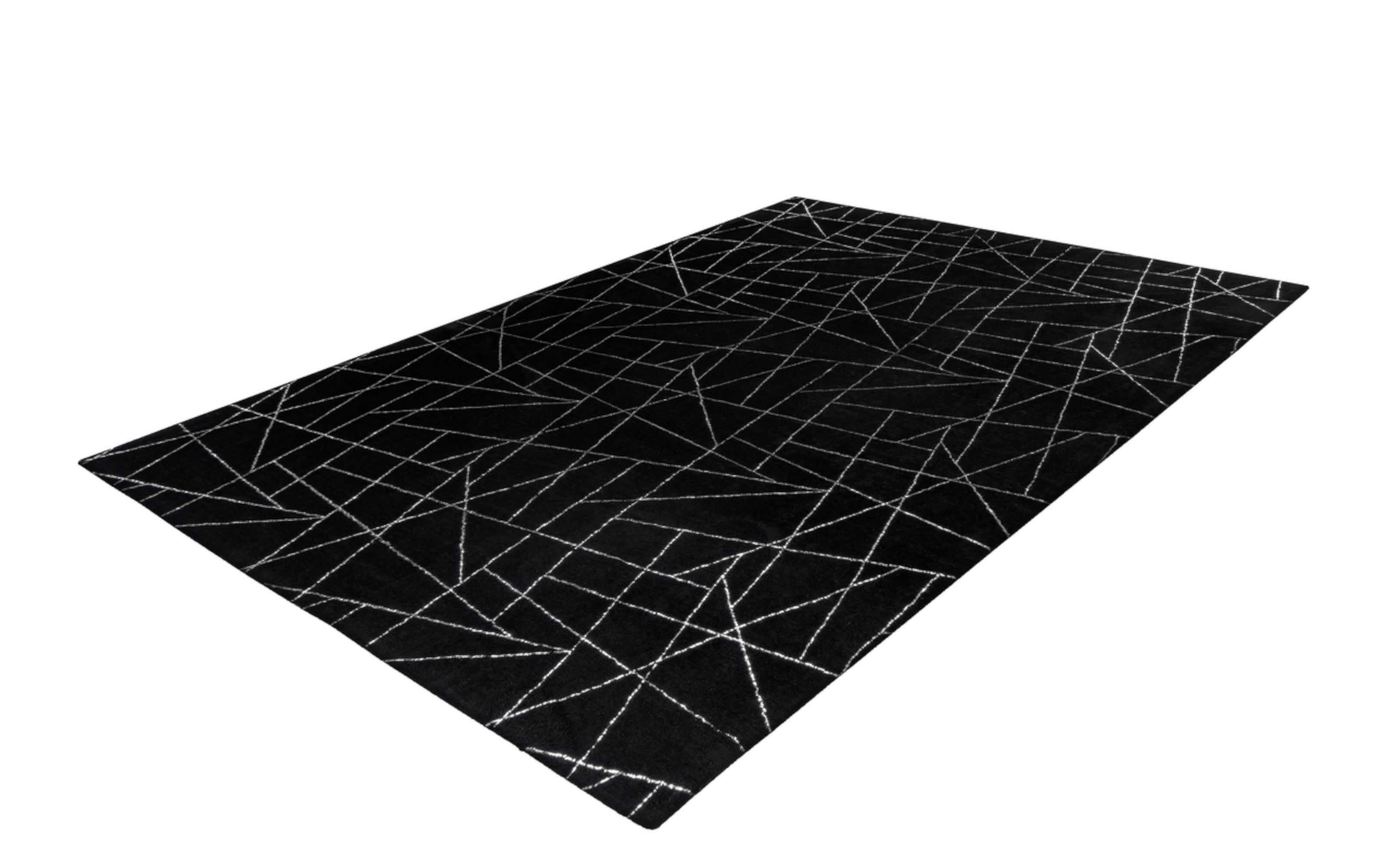 Teppich Bijou 125 in schwarz/silber, ca. 160 x 230 cm