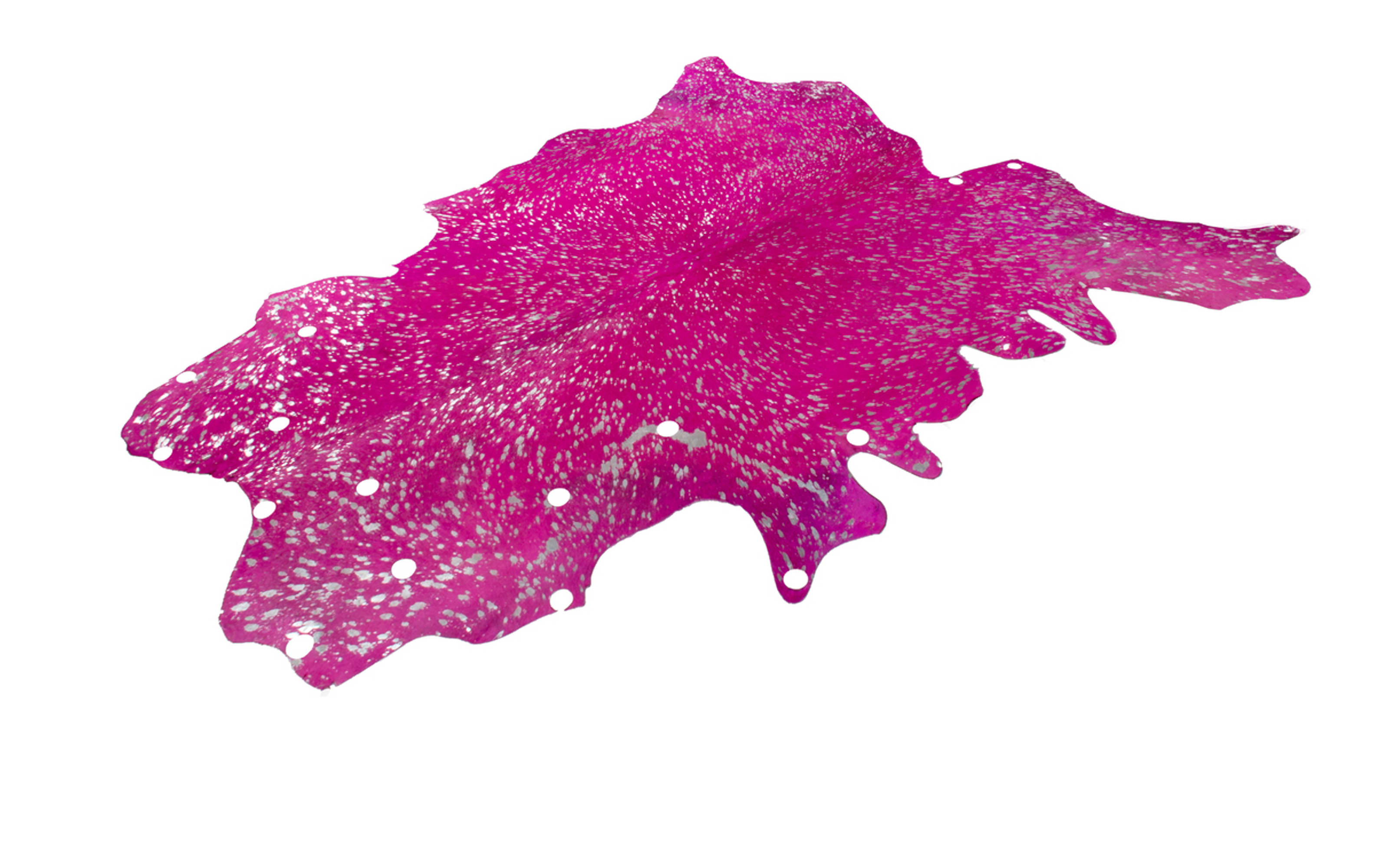 Kuhfellteppich Glam 410 in violett-silber, ca. 2,00 qm