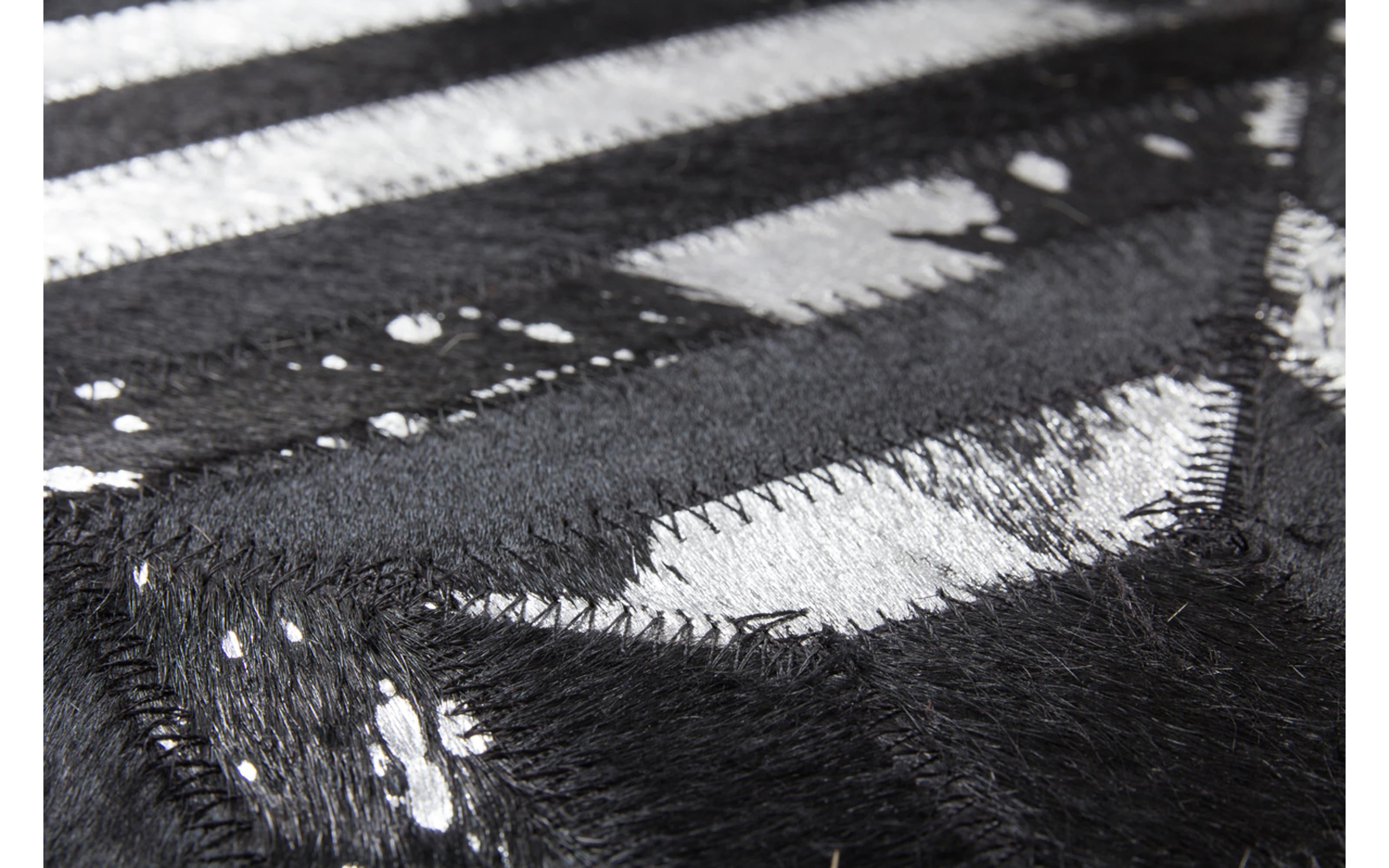 Teppich Spark 410 in schwarz-silber, 80 x 150 cm