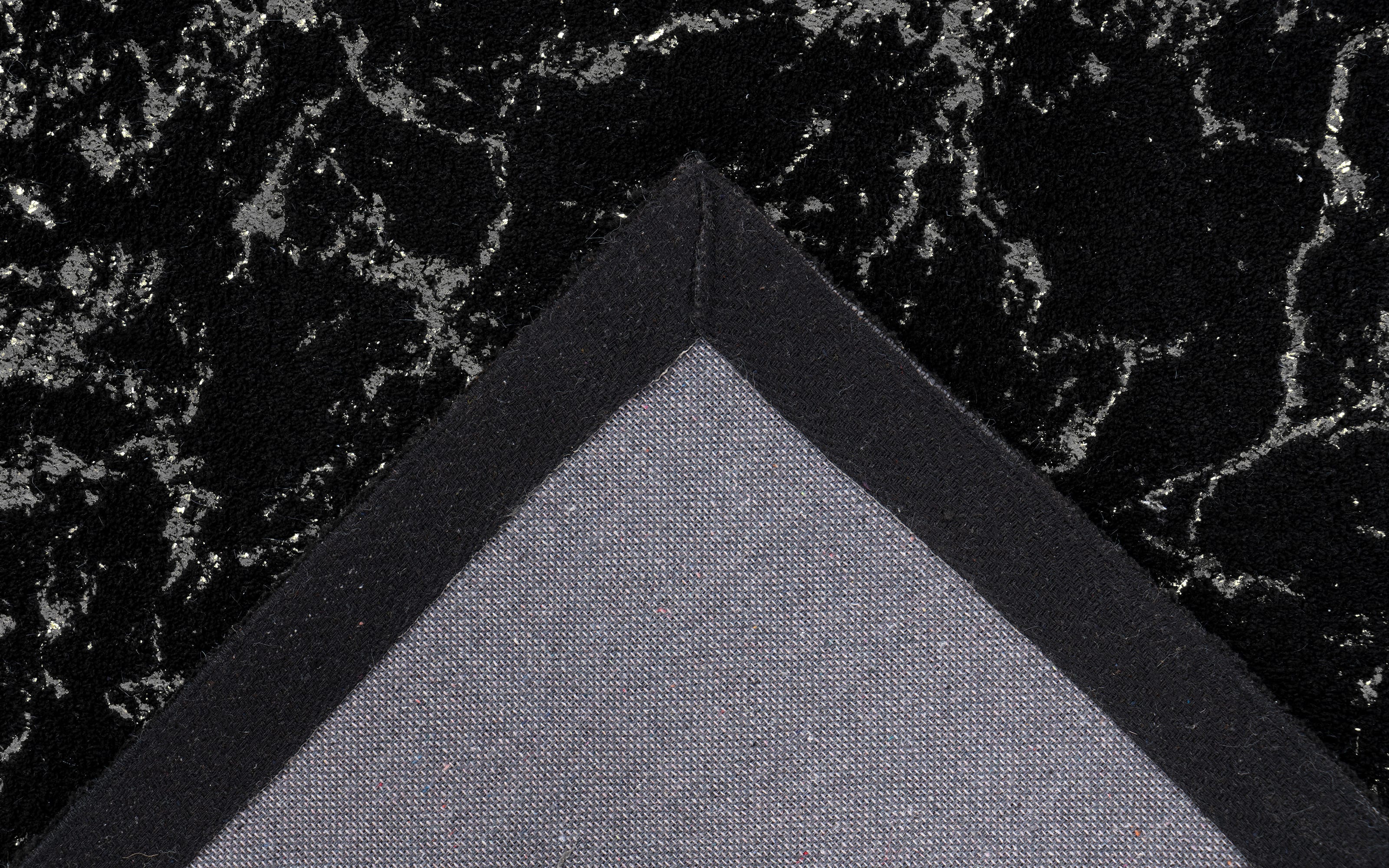 Teppich Bijou 225 in schwarz/silber, ca. 160 x 230 cm
