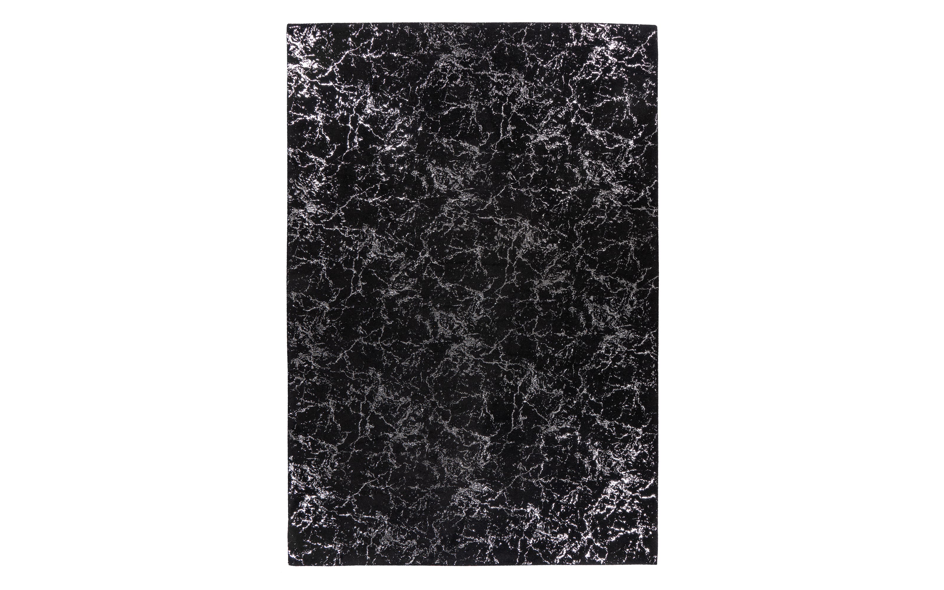 Teppich Bijou 225 in schwarz/silber, ca. 160 x 170 cm
