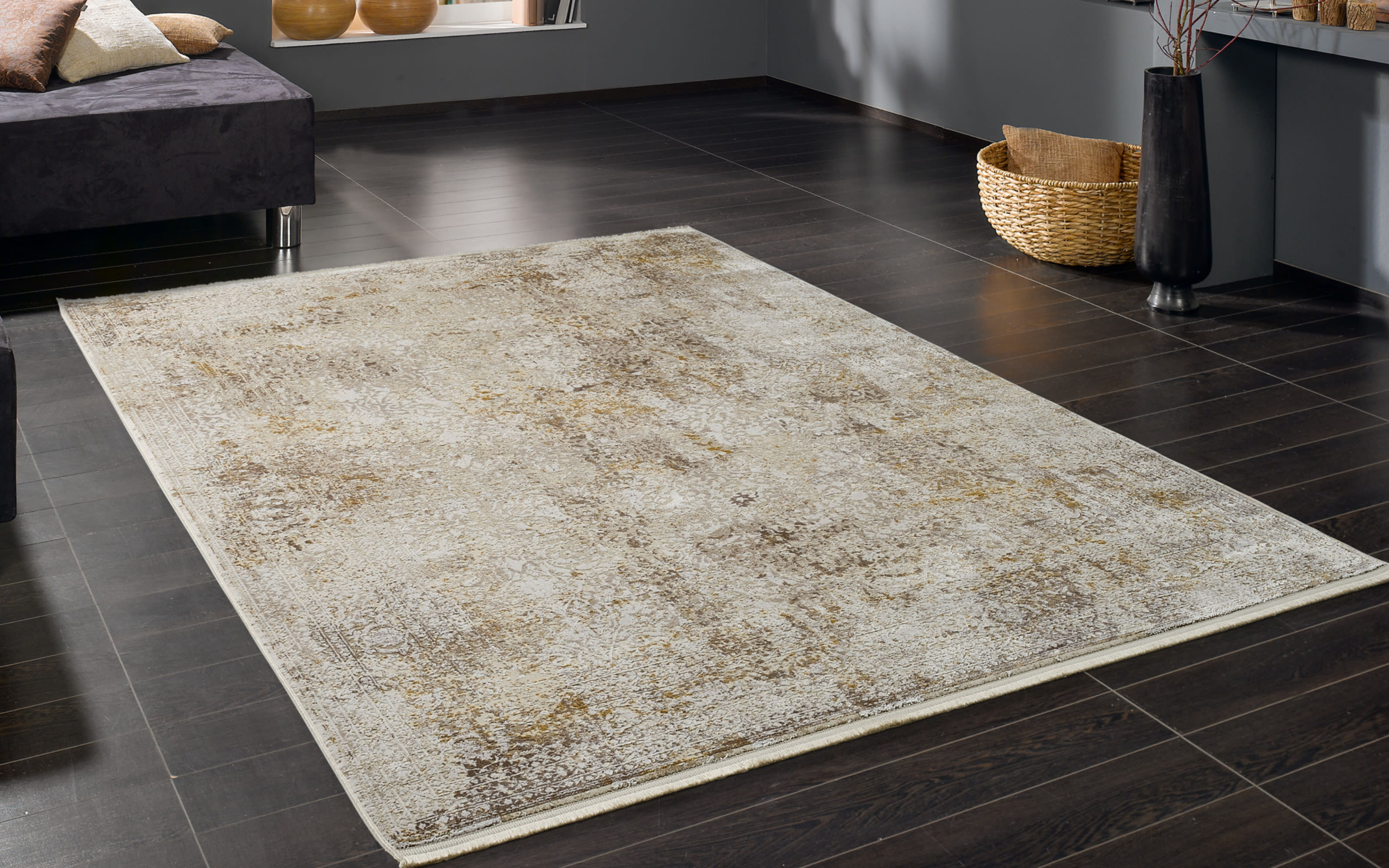 Teppich Glorious Cove, beige/gold, 200 x 290 cm