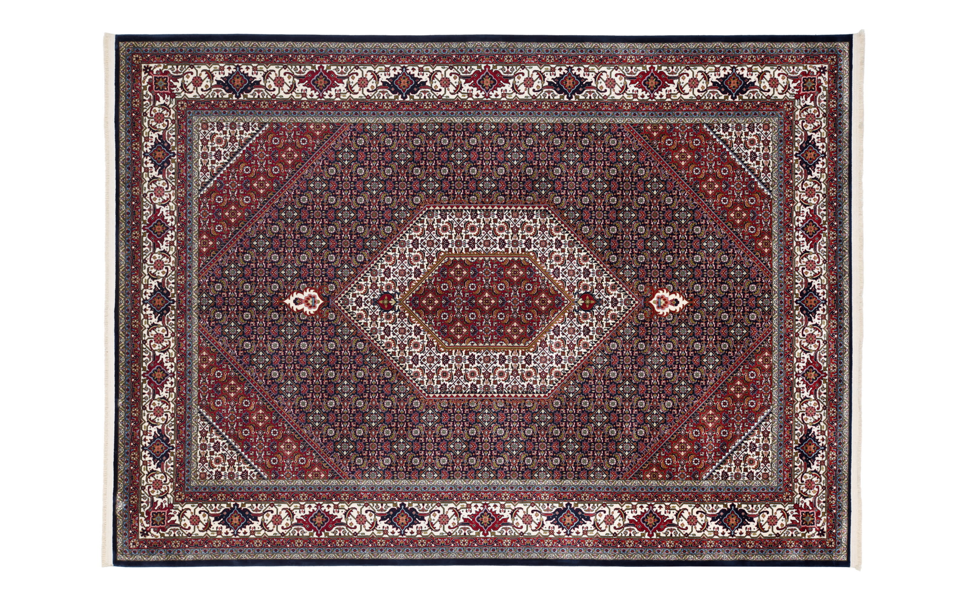 Teppich Seidenwind Bidjar, rot/blau, 200 x 290 cm