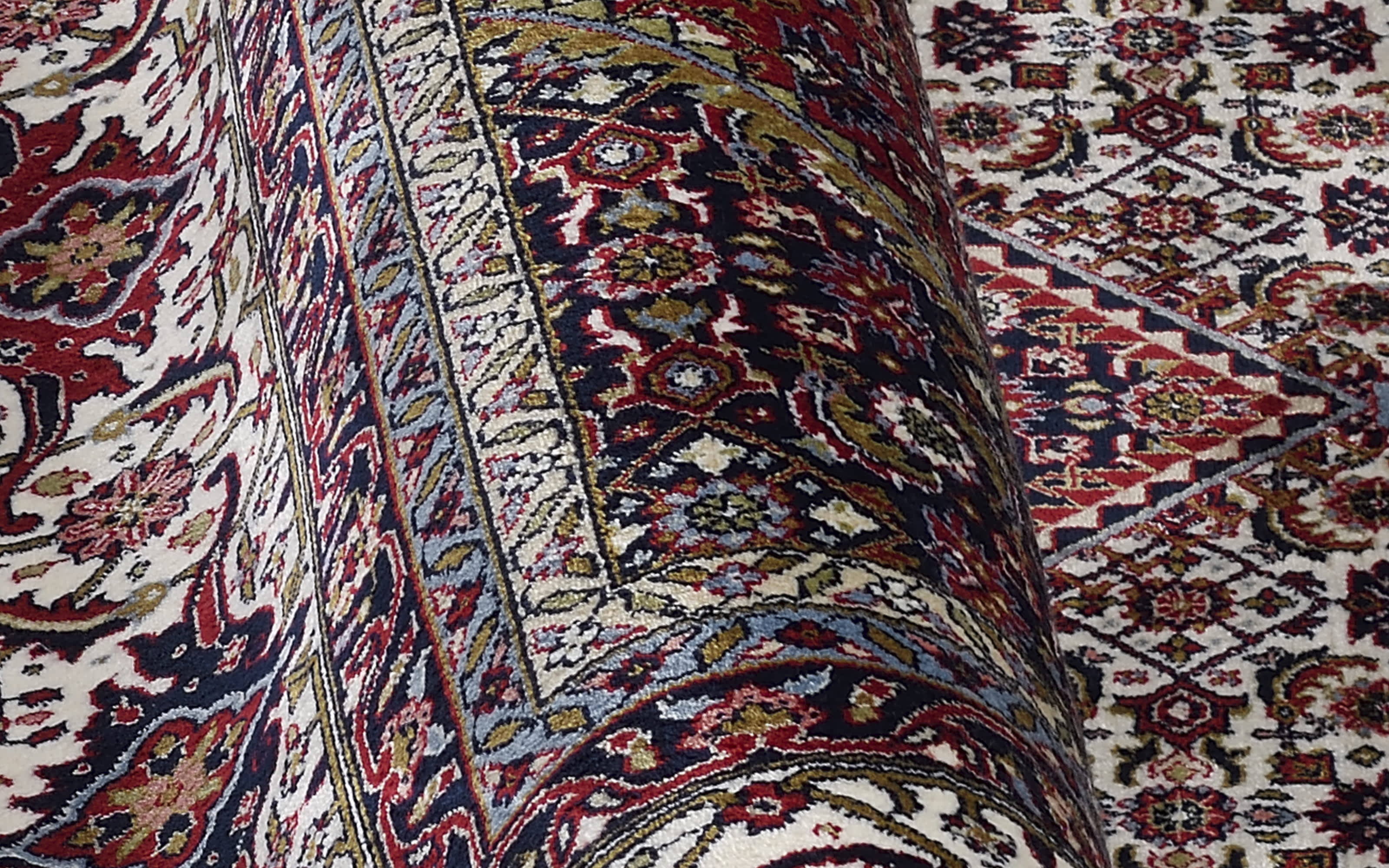 Teppich Seidenwind Bidjar, rot/creme, 200 x 290 cm