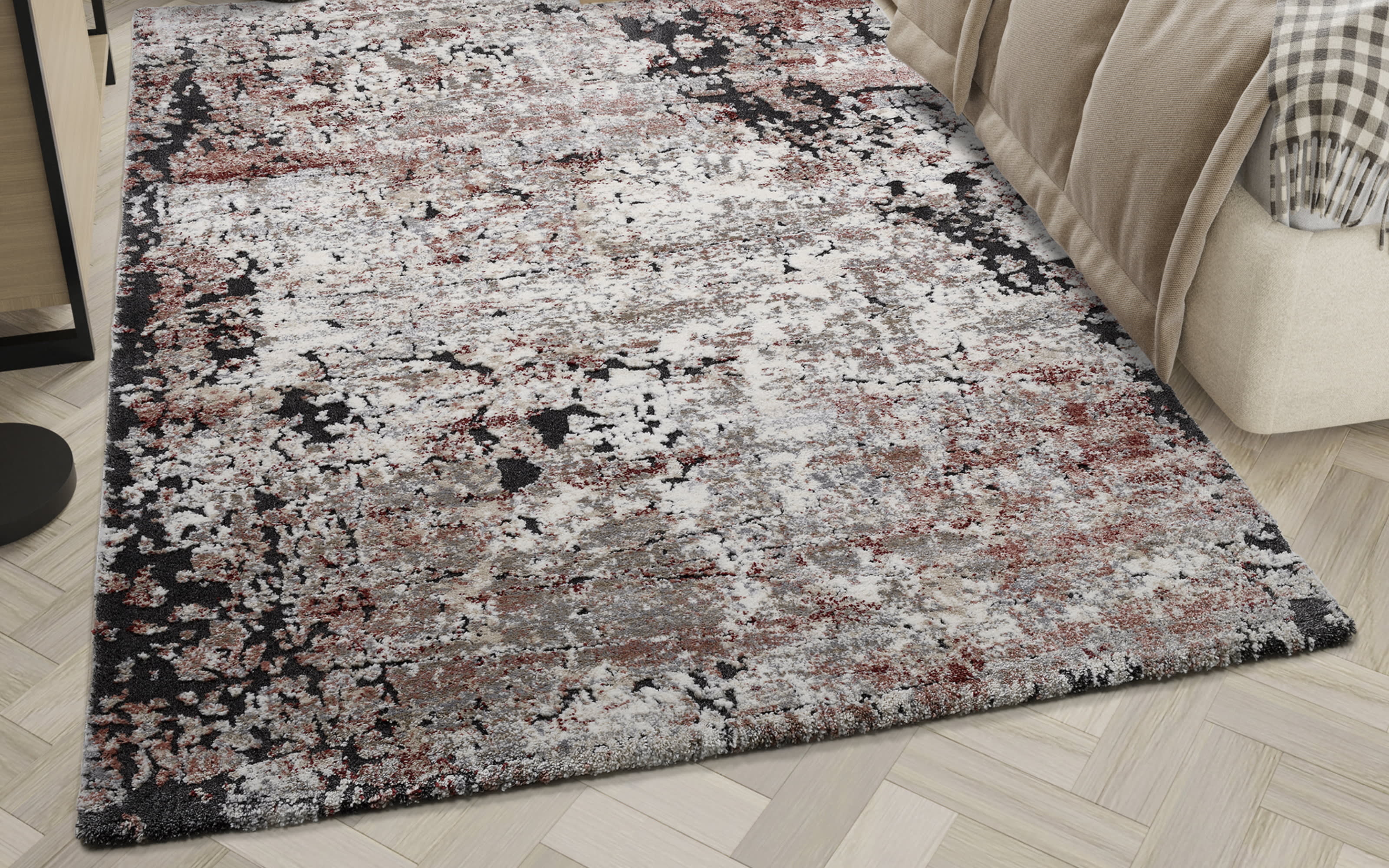 Teppich Tintara Elix, creme/rot, 200 x 290 cm