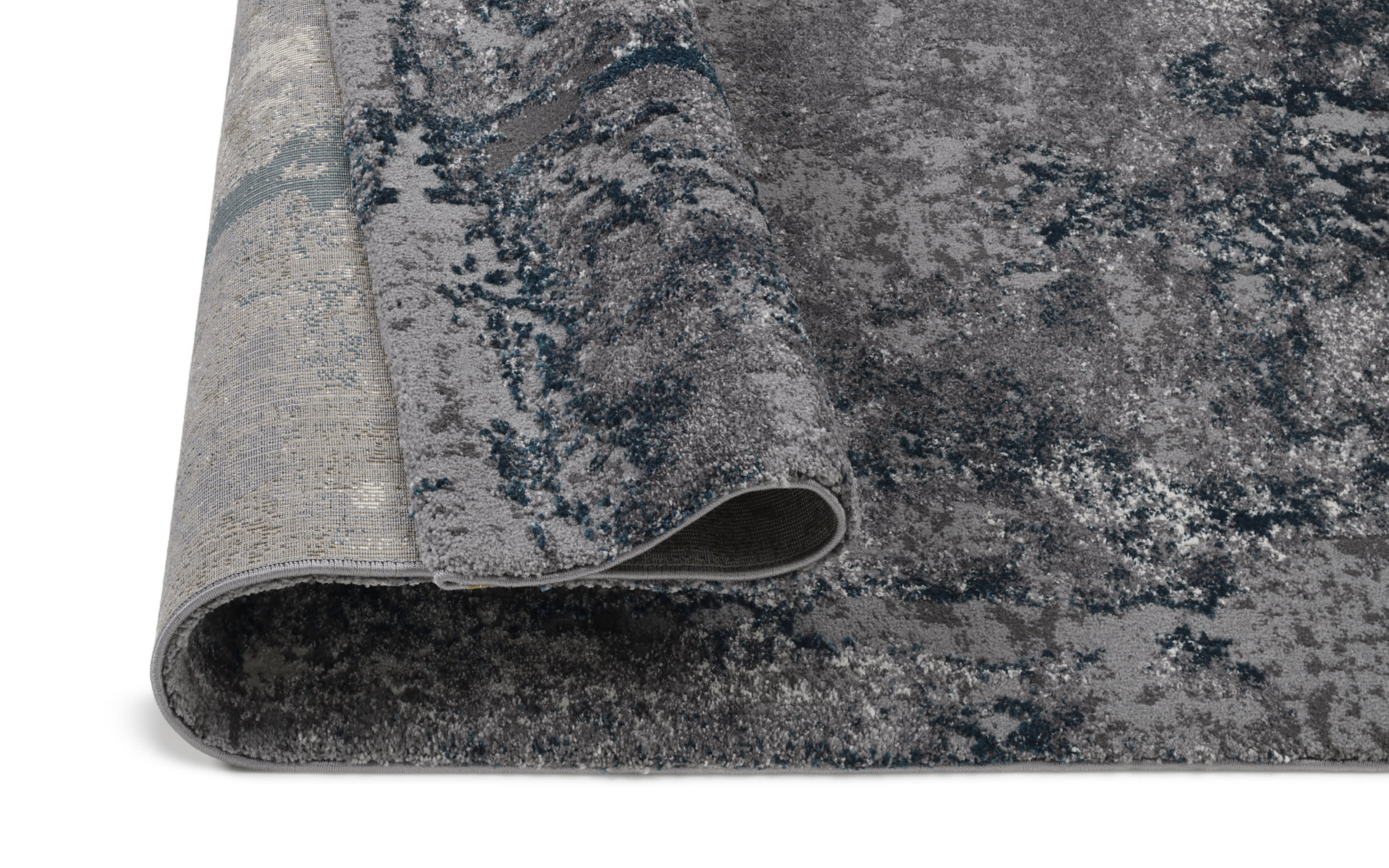Teppich Starlight Echo, grau/petrol, 160 x 230 cm