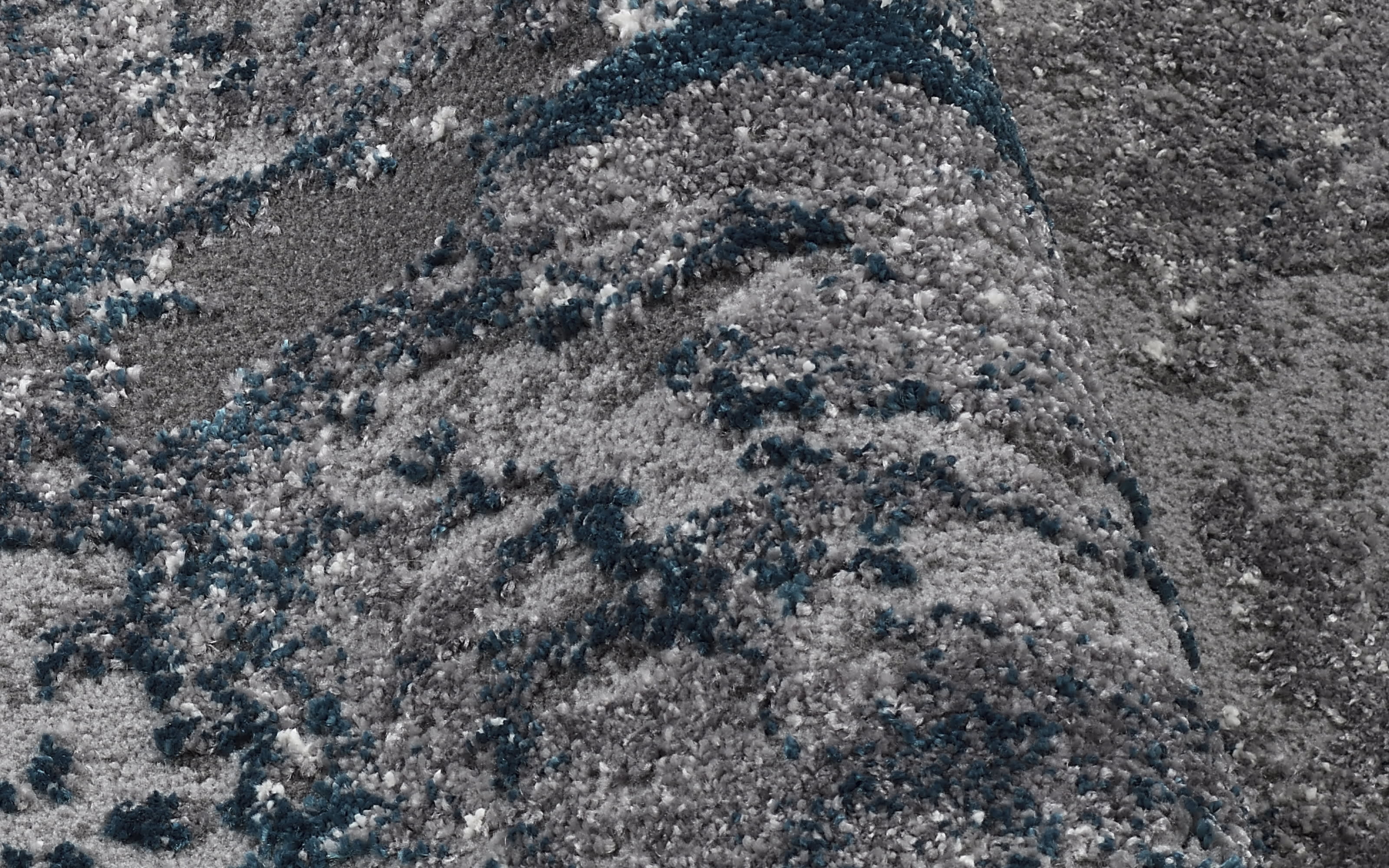 Teppich Starlight Echo, grau/petrol, 160 x 230 cm