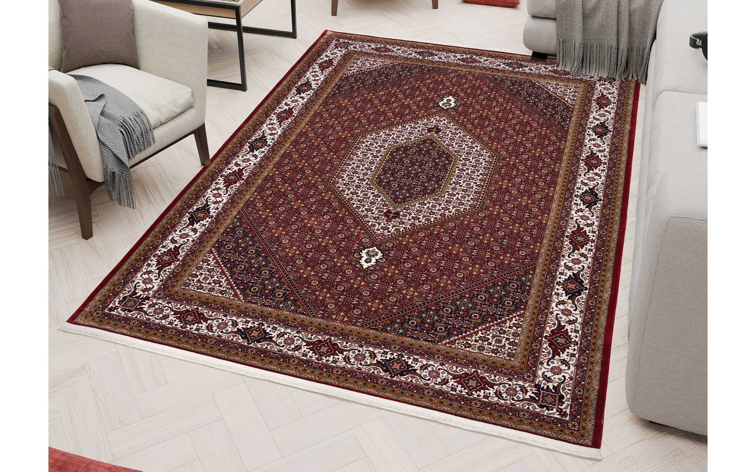 Teppich Seidenwind Bidjar, rot, 160 x 230 cm