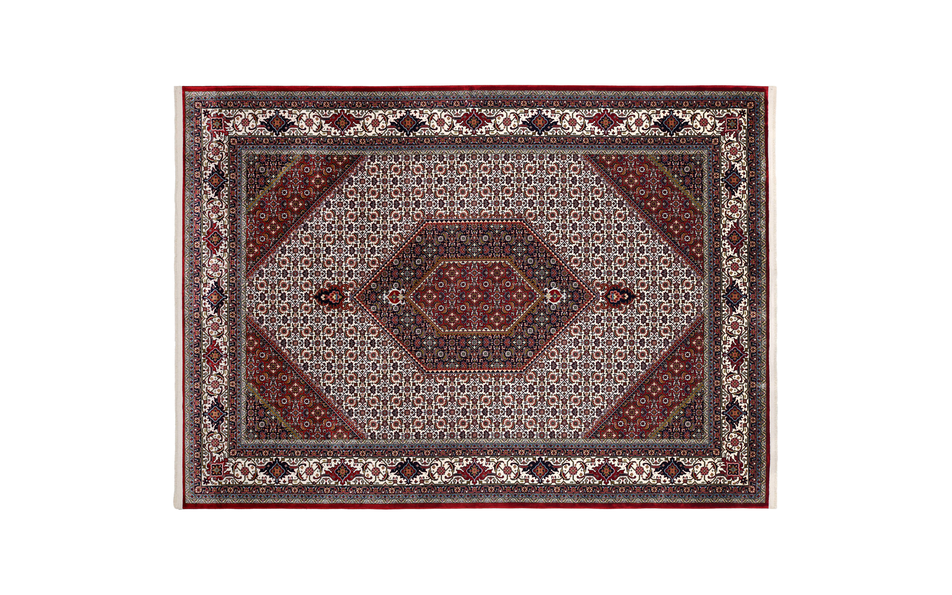 Teppich Seidenwind Bidjar, creme/rot, 160 x 230 cm