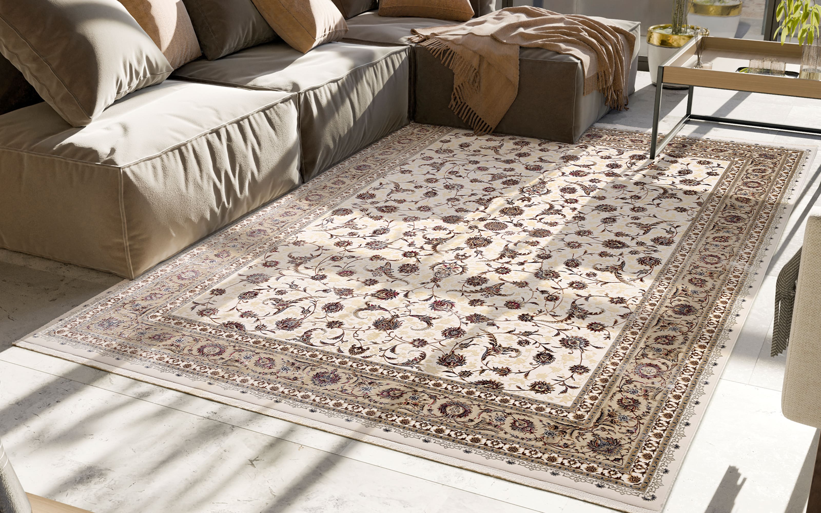 Teppich Mayestic Classic, beige, 160 x 230 cm