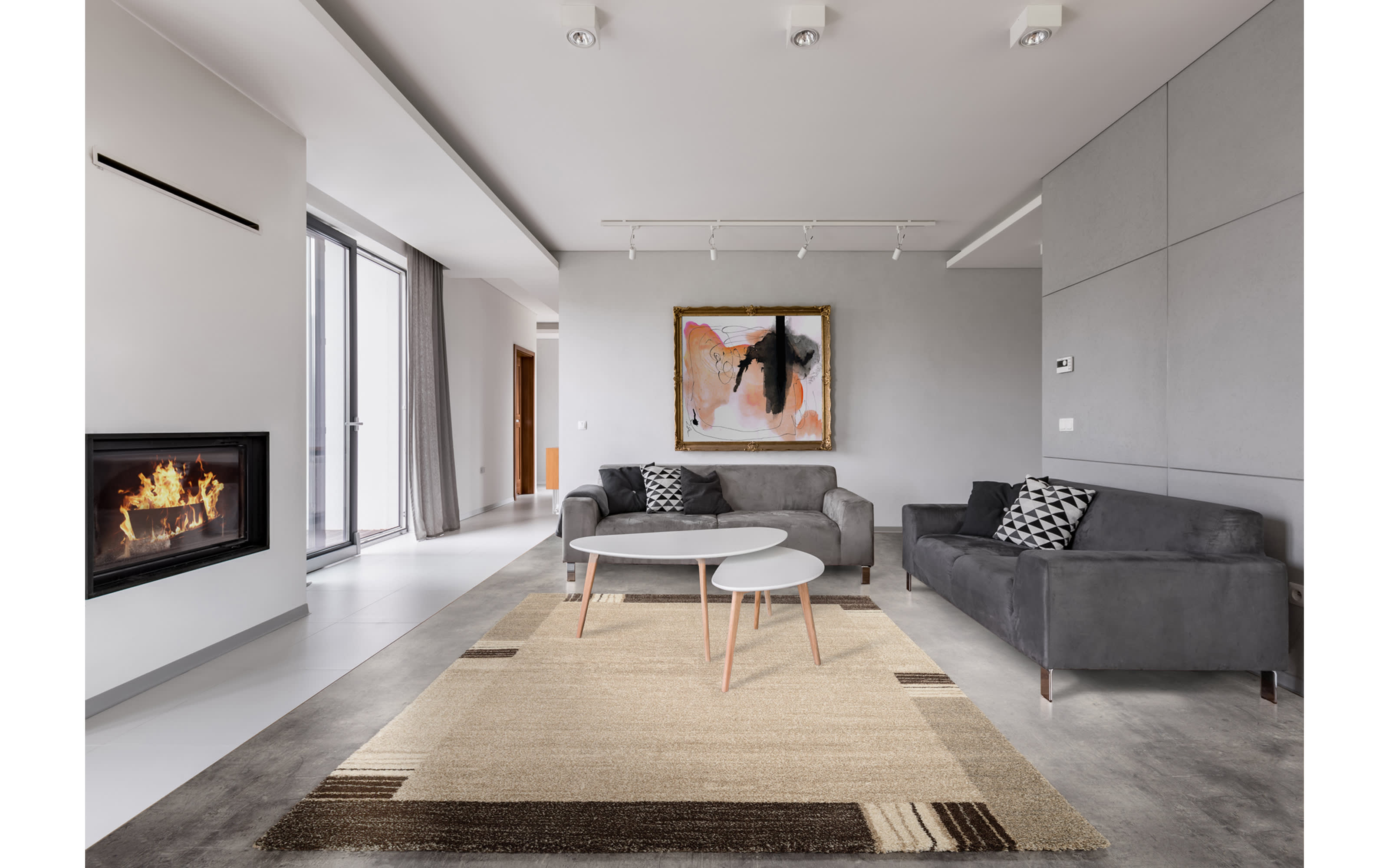 Teppich Ballance Kantium, beige/braun, 160 x 230 cm 