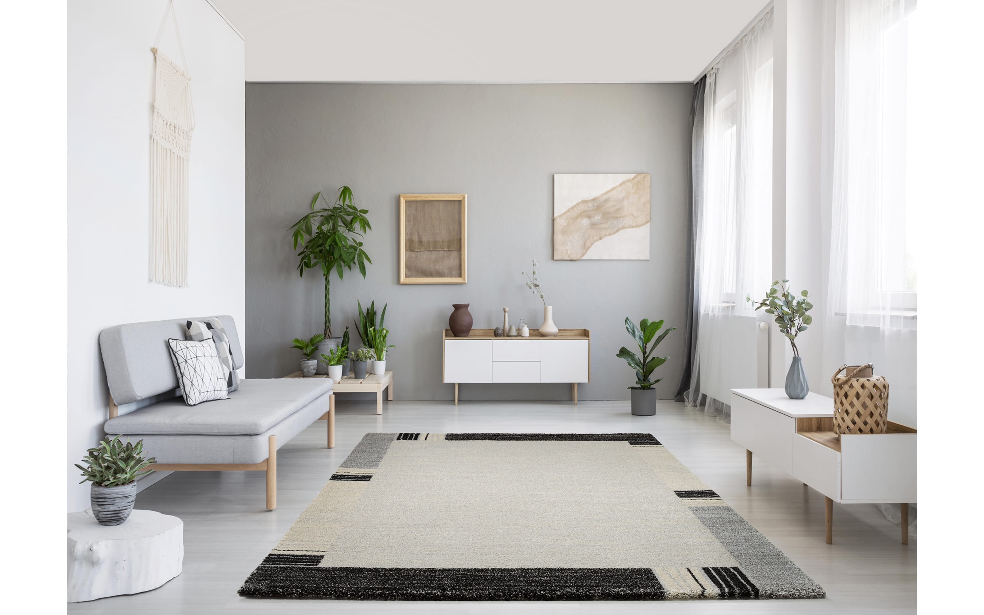 Teppich Ballance Kantium, grau, 160 x 230 cm 