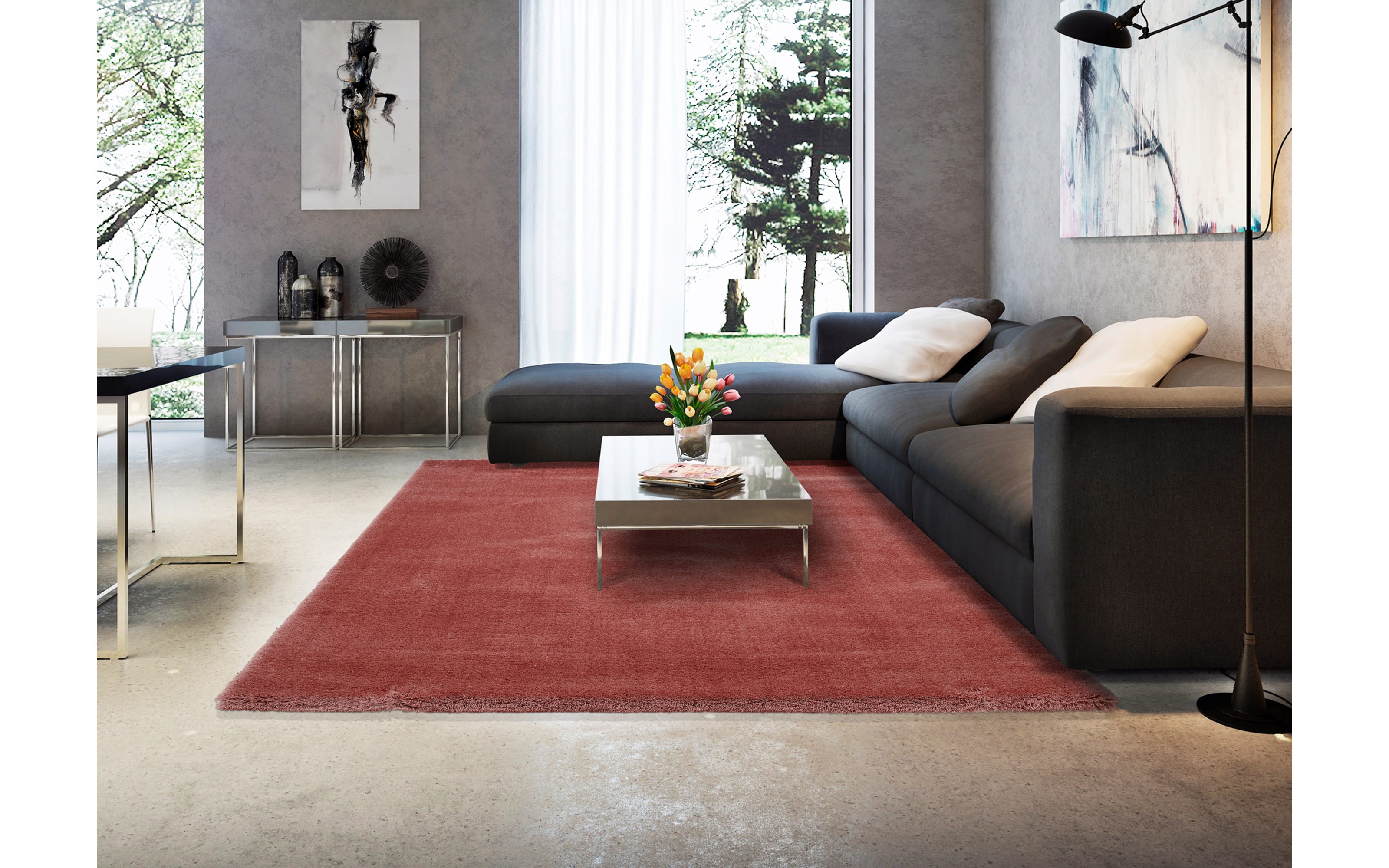 Teppich Ornavia Soft, rosenholz, 160 x 230 cm 