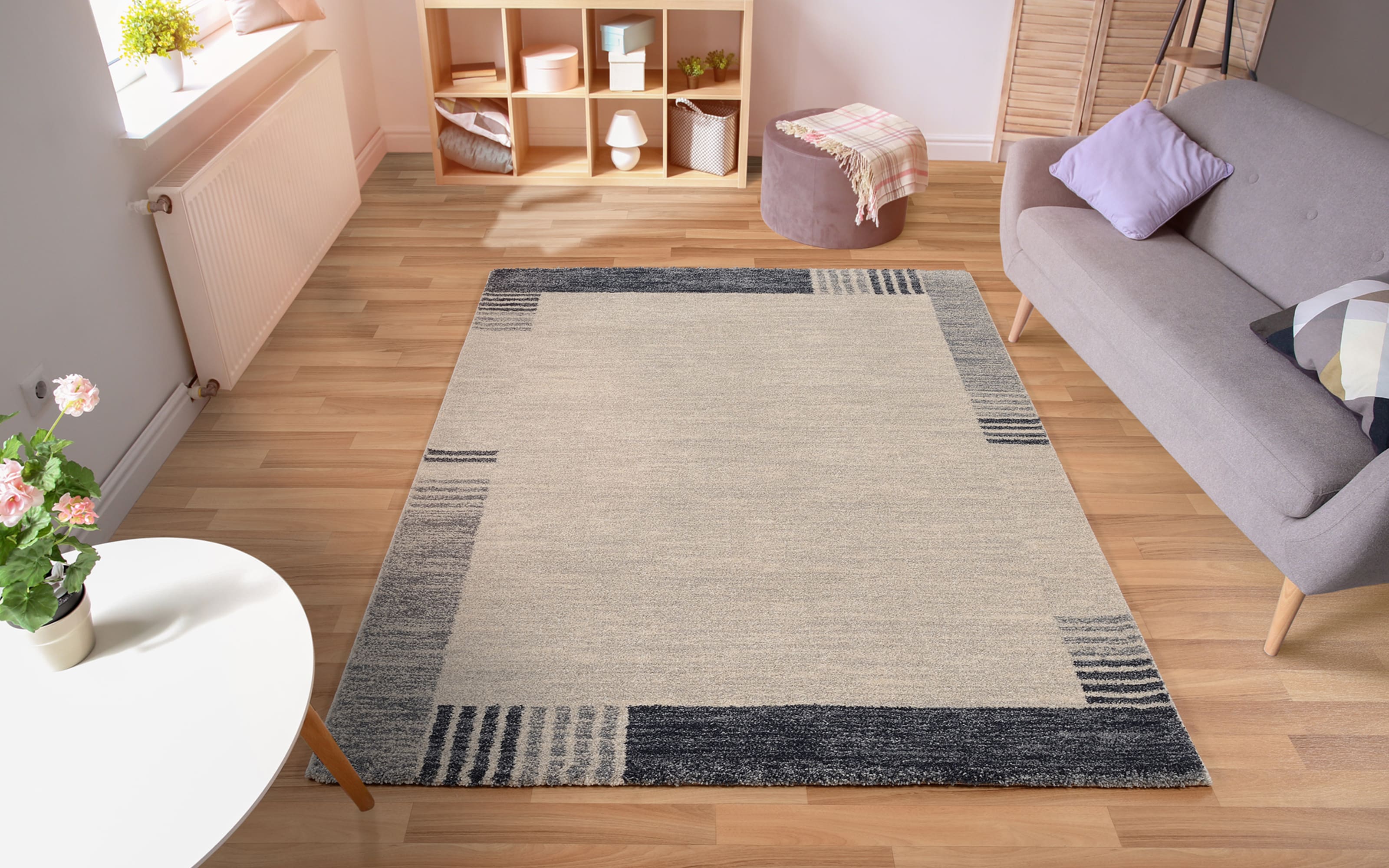 Teppich Ballance Kantium, blau/grau, 140 x 200 cm