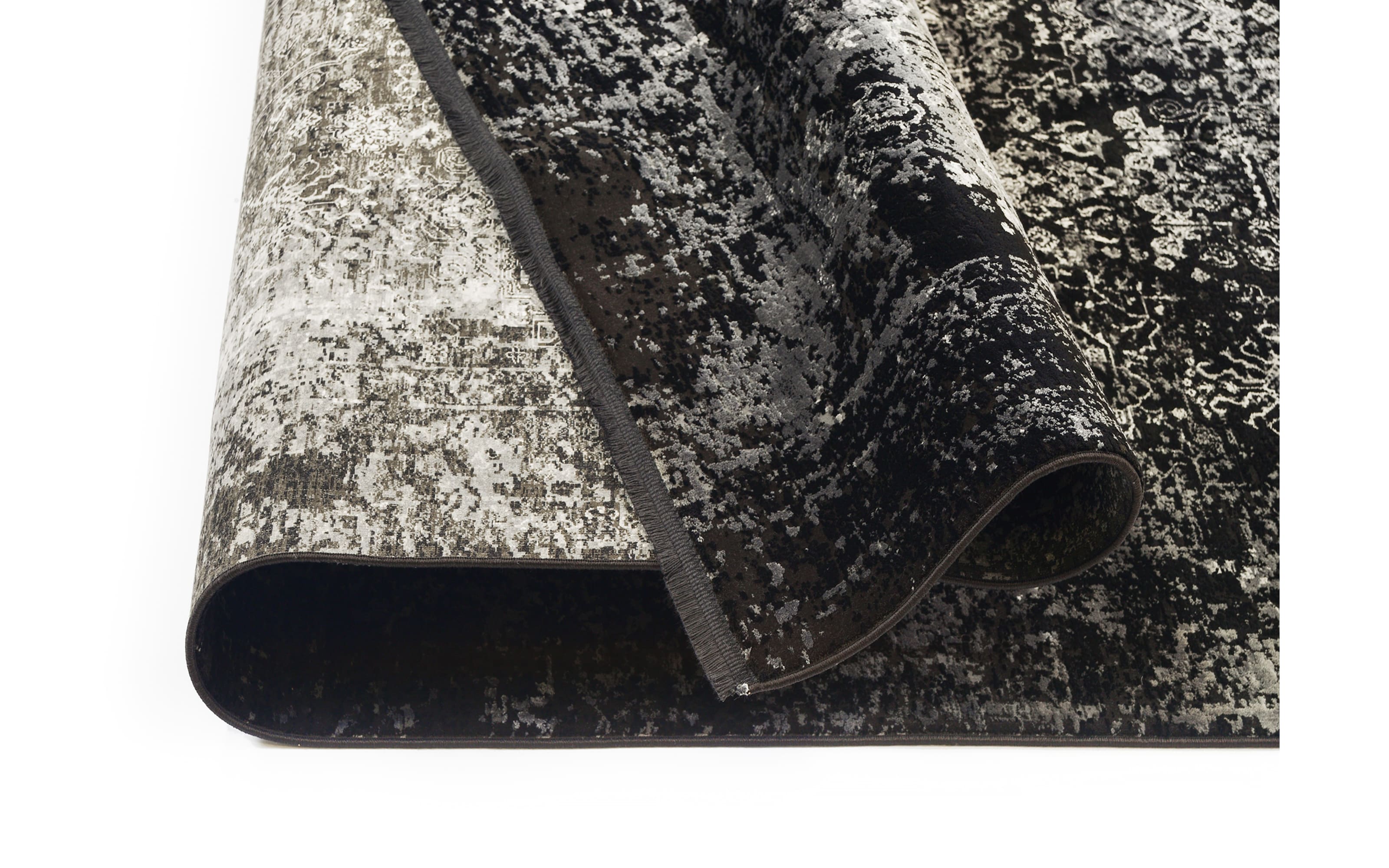 Teppich Glorious Vita,  schwarz/grau, 140 x 200 cm