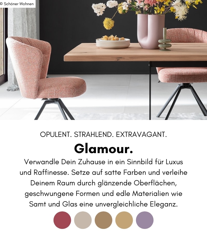 Glamour Einrichtungsstil