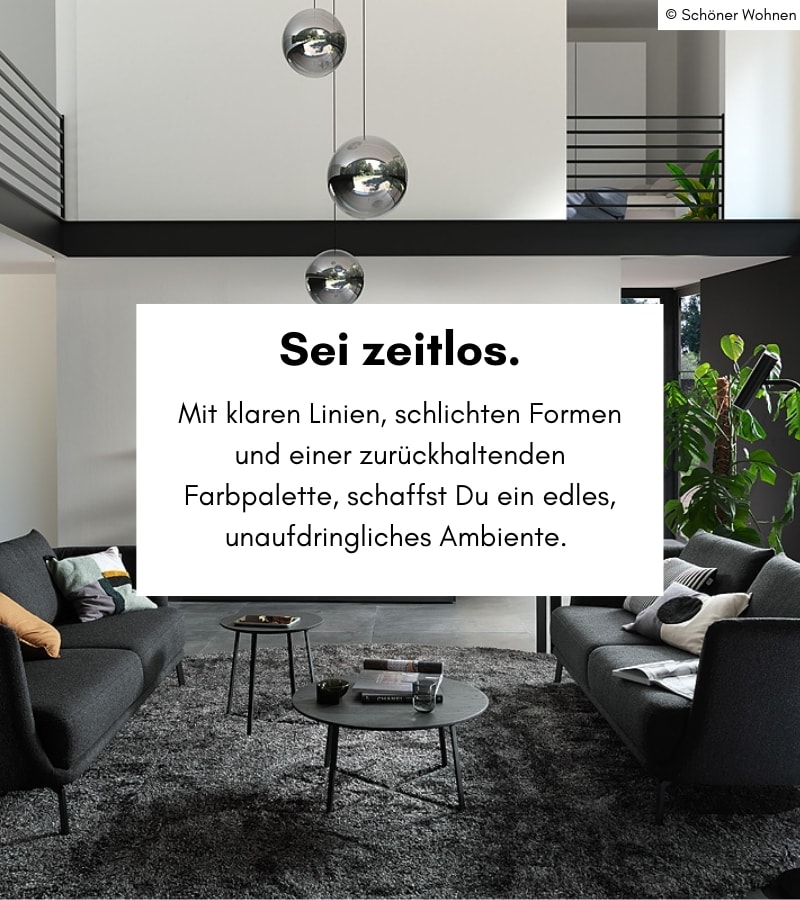 Sei zeitlos -Mit dem puristisch eleganten Einrichtungsstil